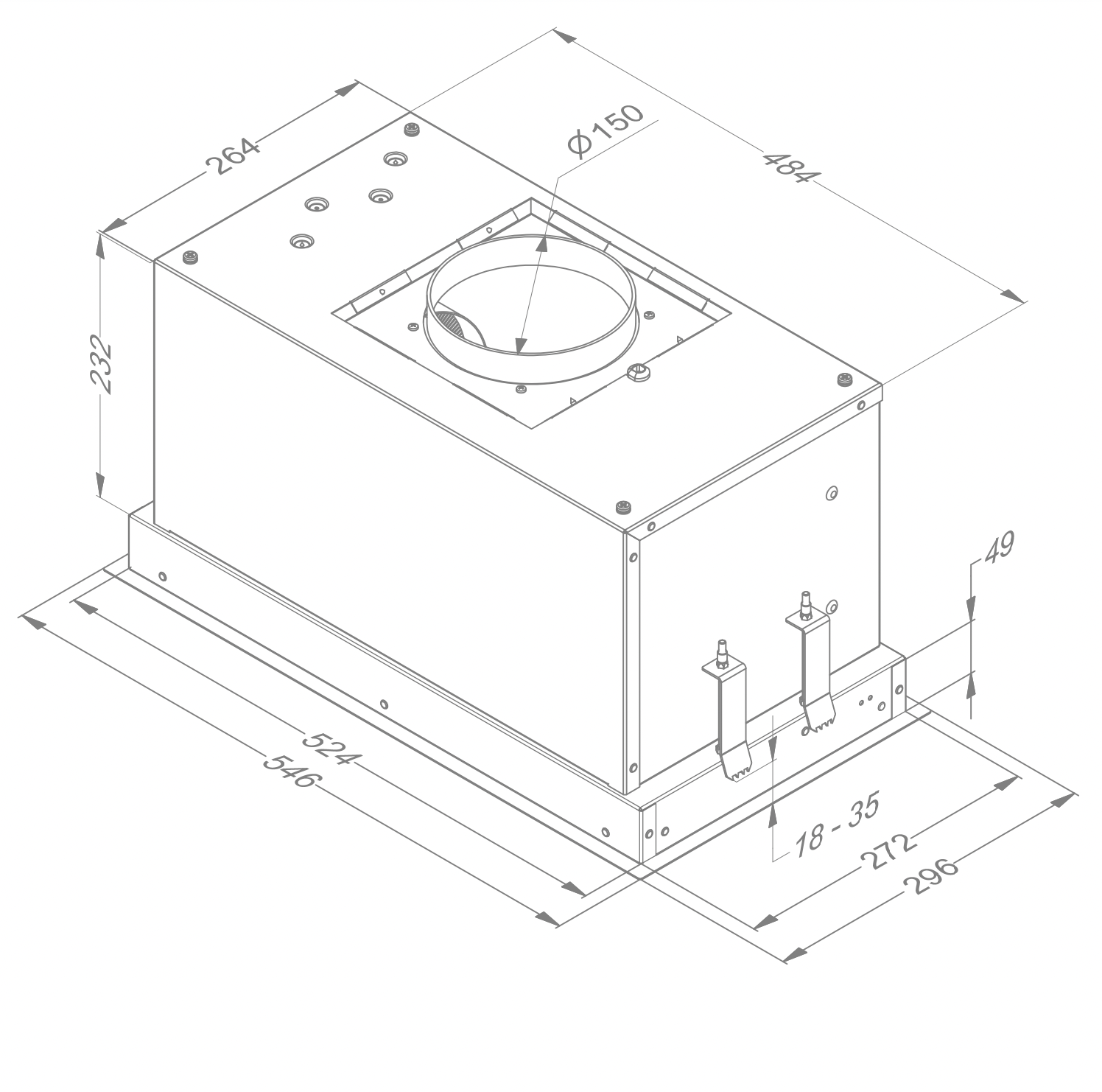 NOVY 828 inbouwgroep - 55cm