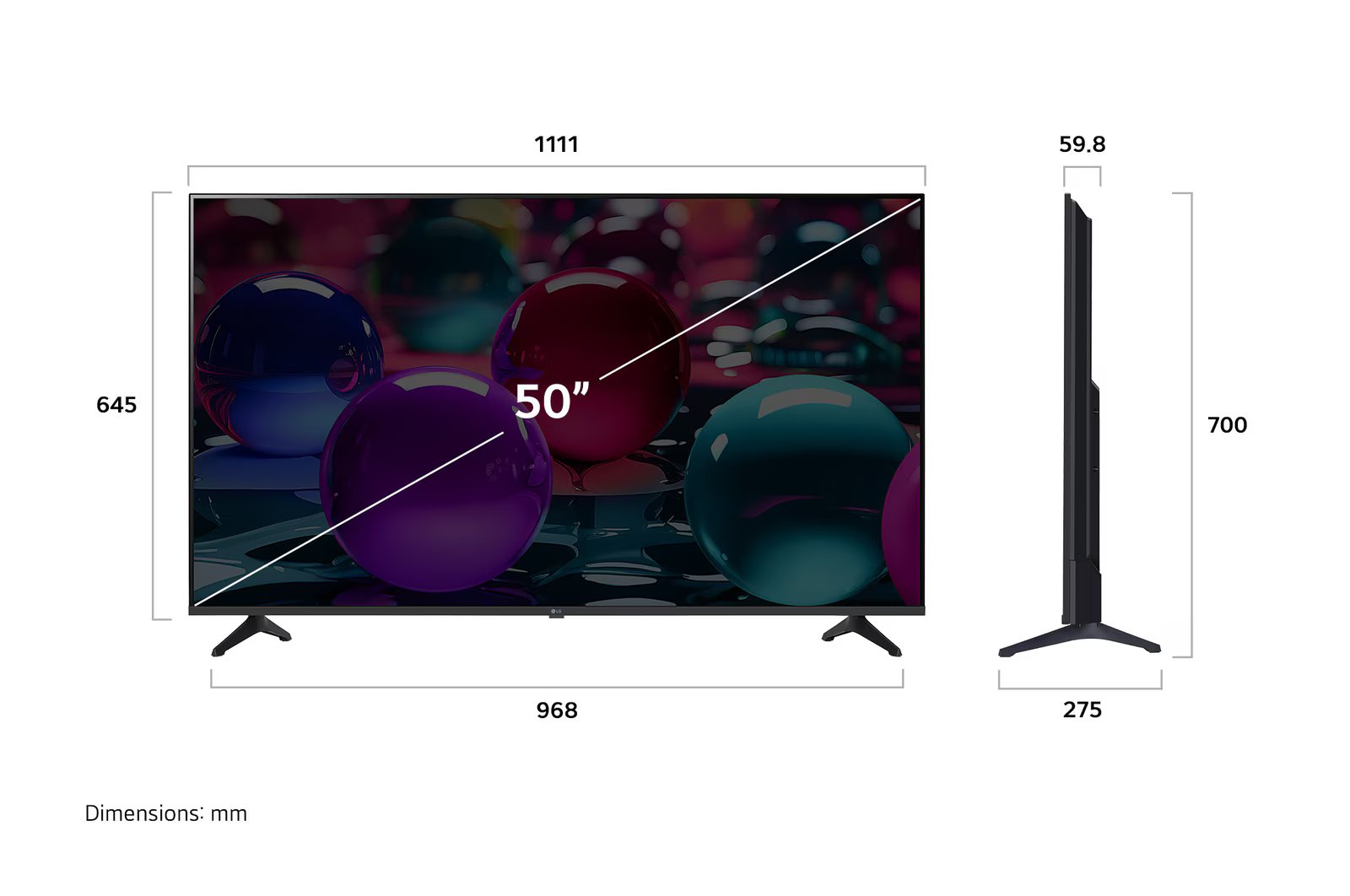 LG CE 50UA73006LA televisie 4K UHD - 50''