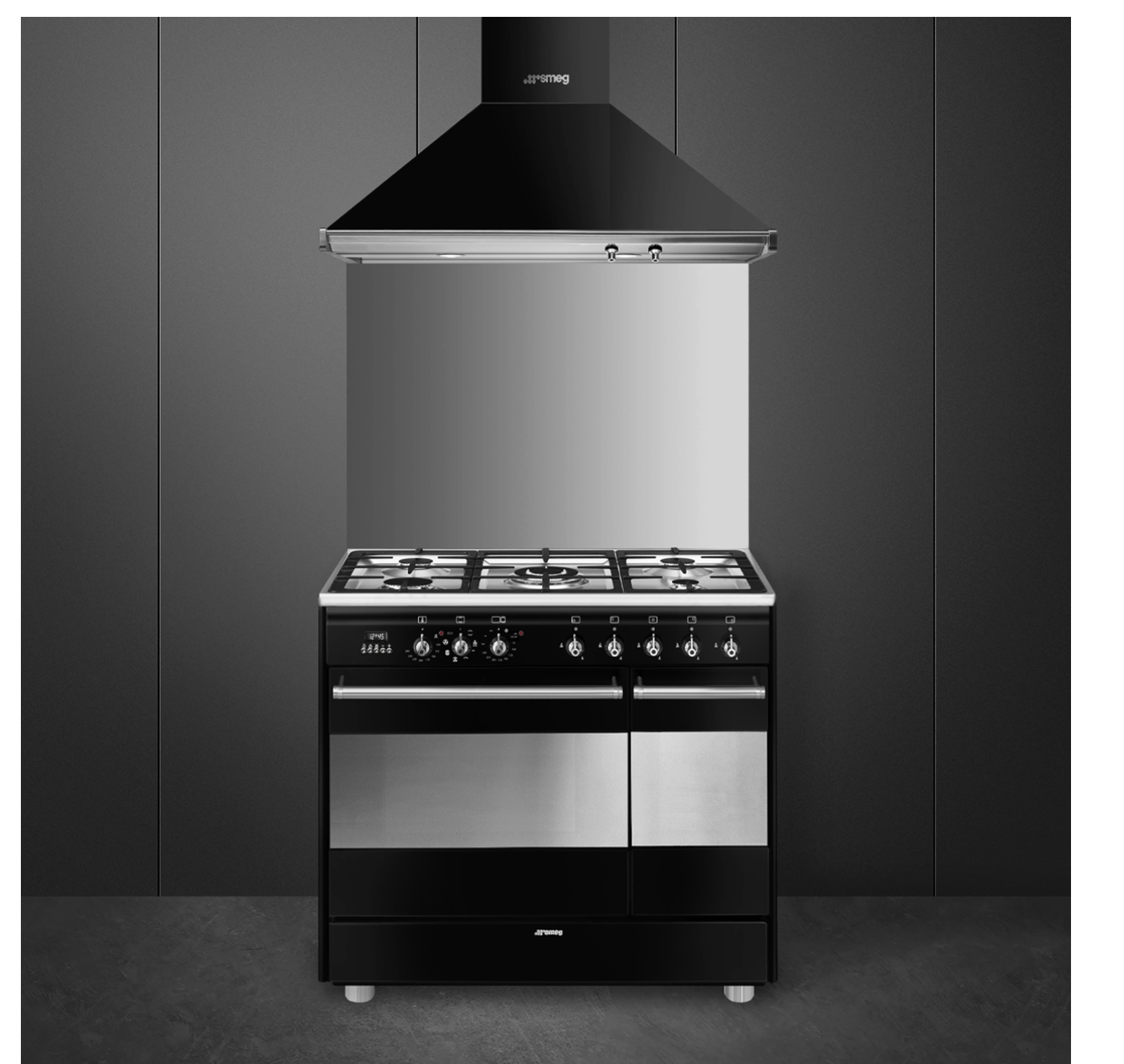 SMEG SCB92MN8 fornuis met gaskookplaat - 90cm