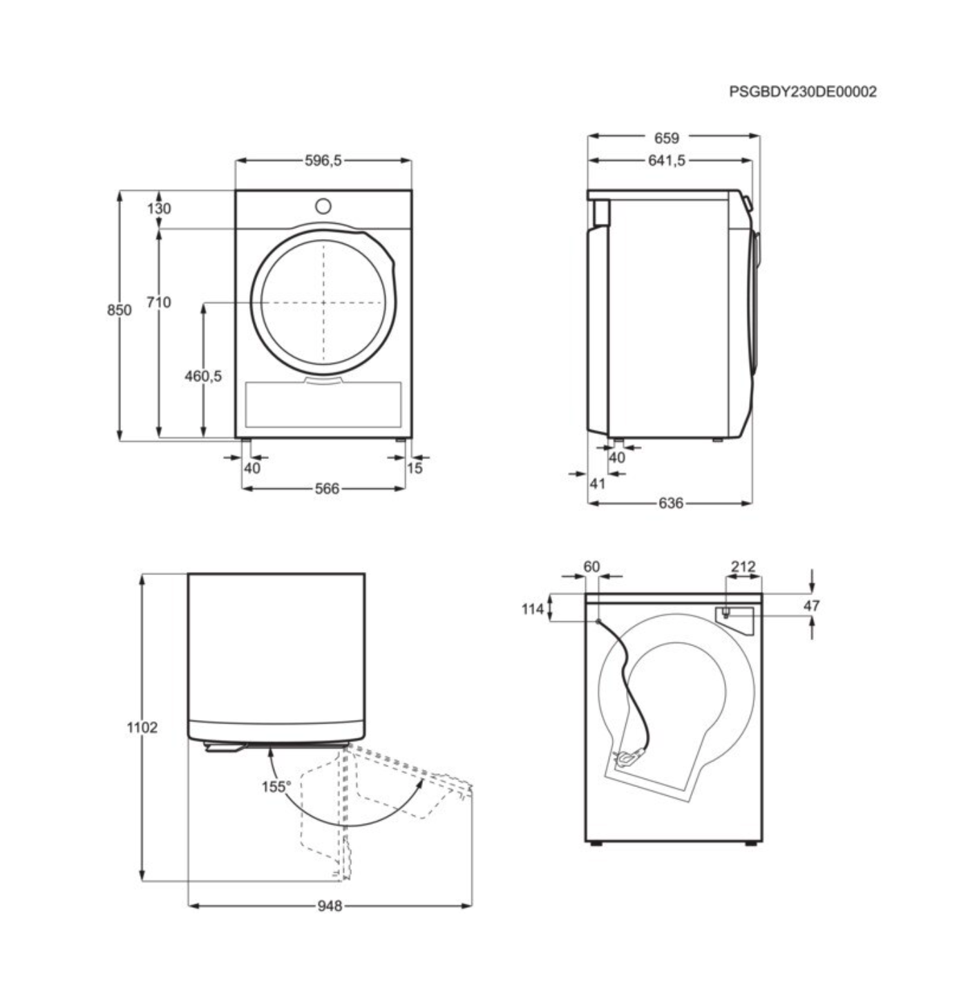 ELECTROLUX EDI7496GW droogkast - warmtepomp