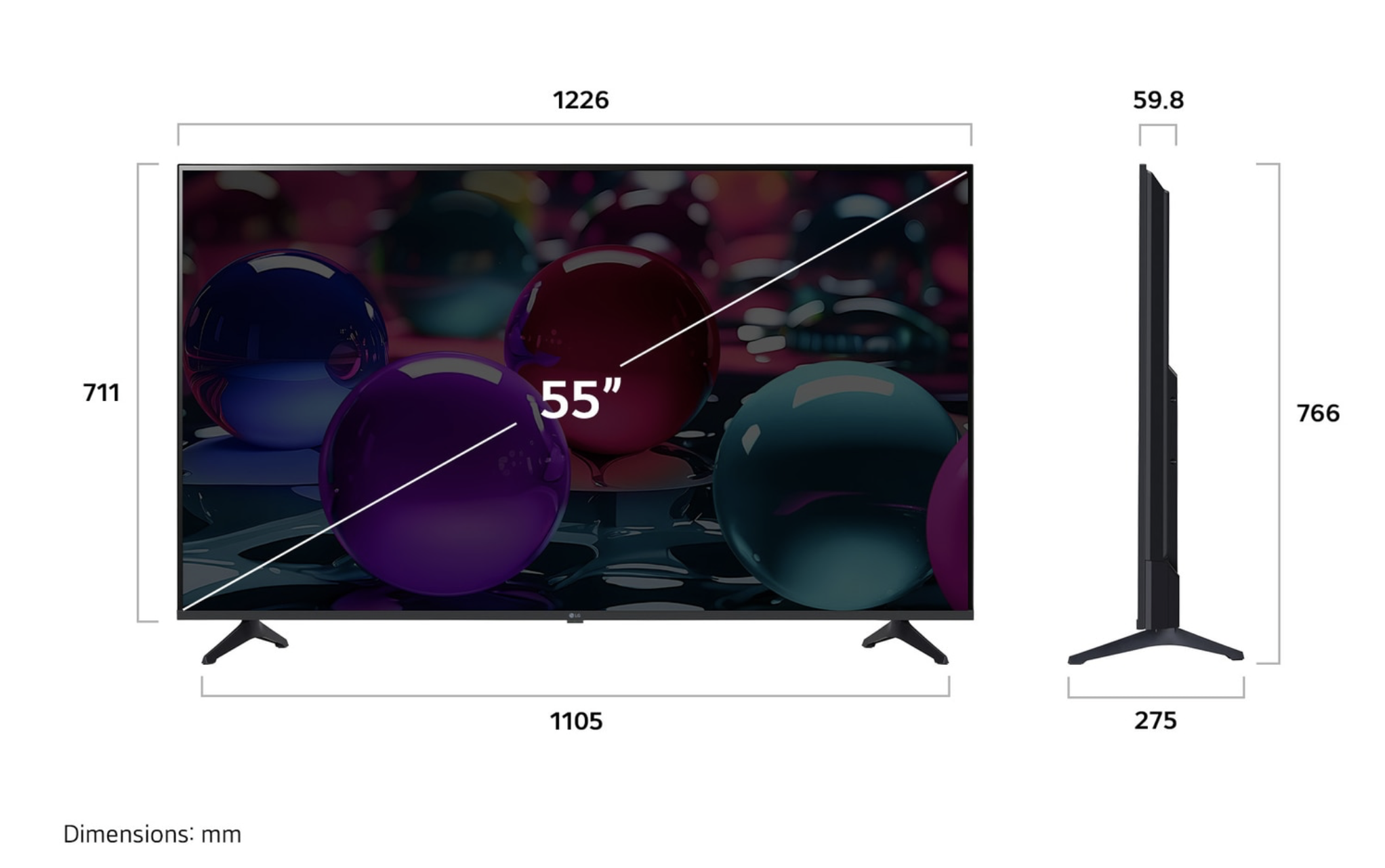 LG CE 55UA73006LA televisie 4K UHD - 55''