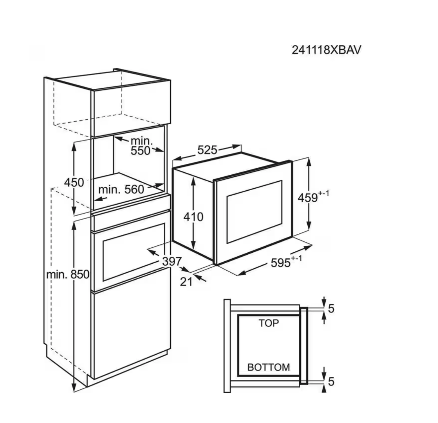 ELECTROLUX KMFD264TEH 800 microgolfoven met grill - 45cm