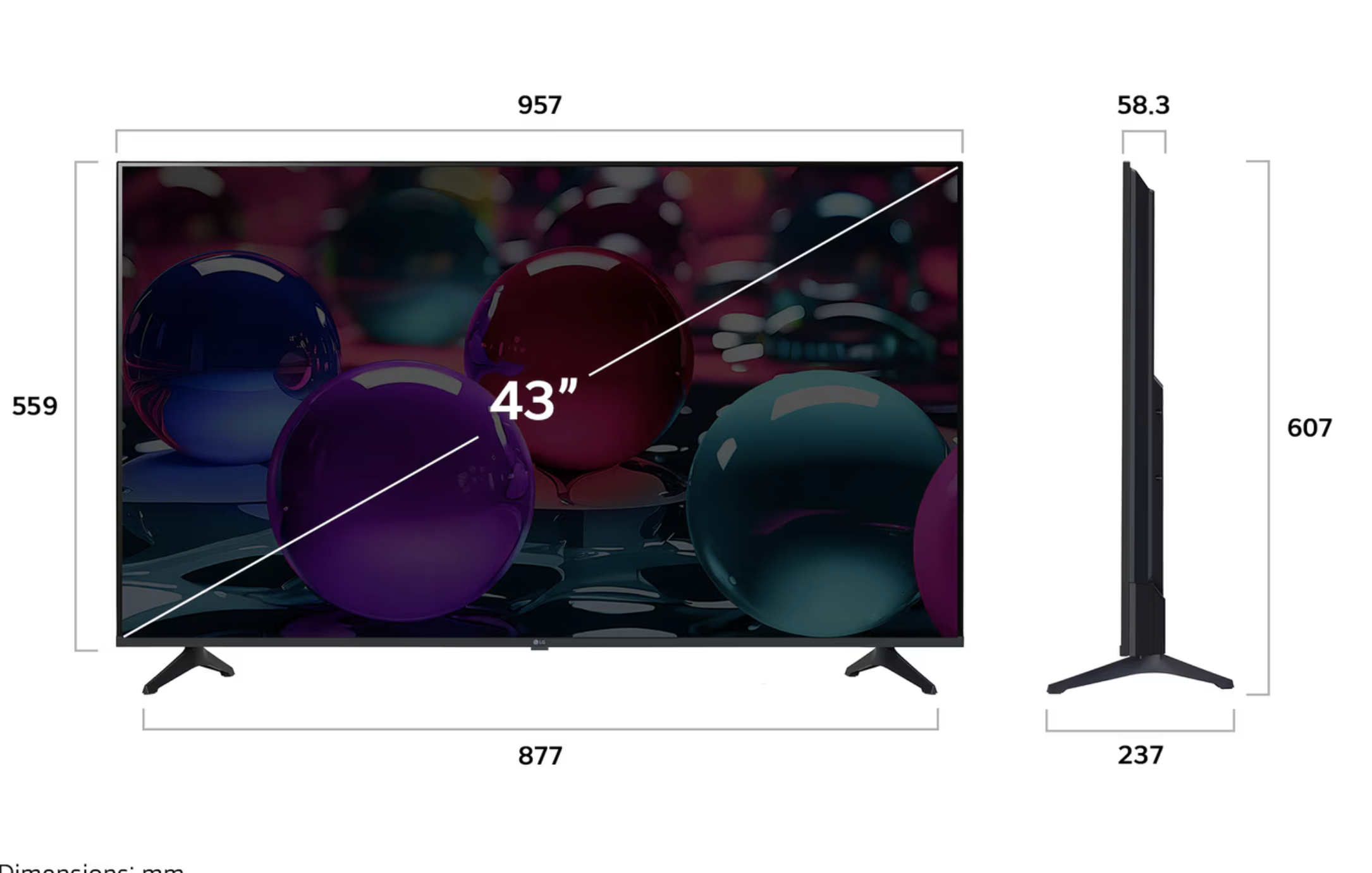 LG CE 43UA73006LA televisie 4K UHD - 43"