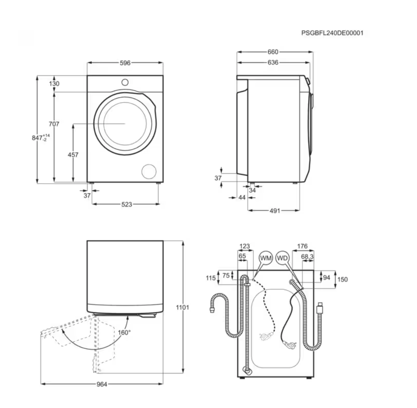 AEG LR75Q944 7000 wasmachine