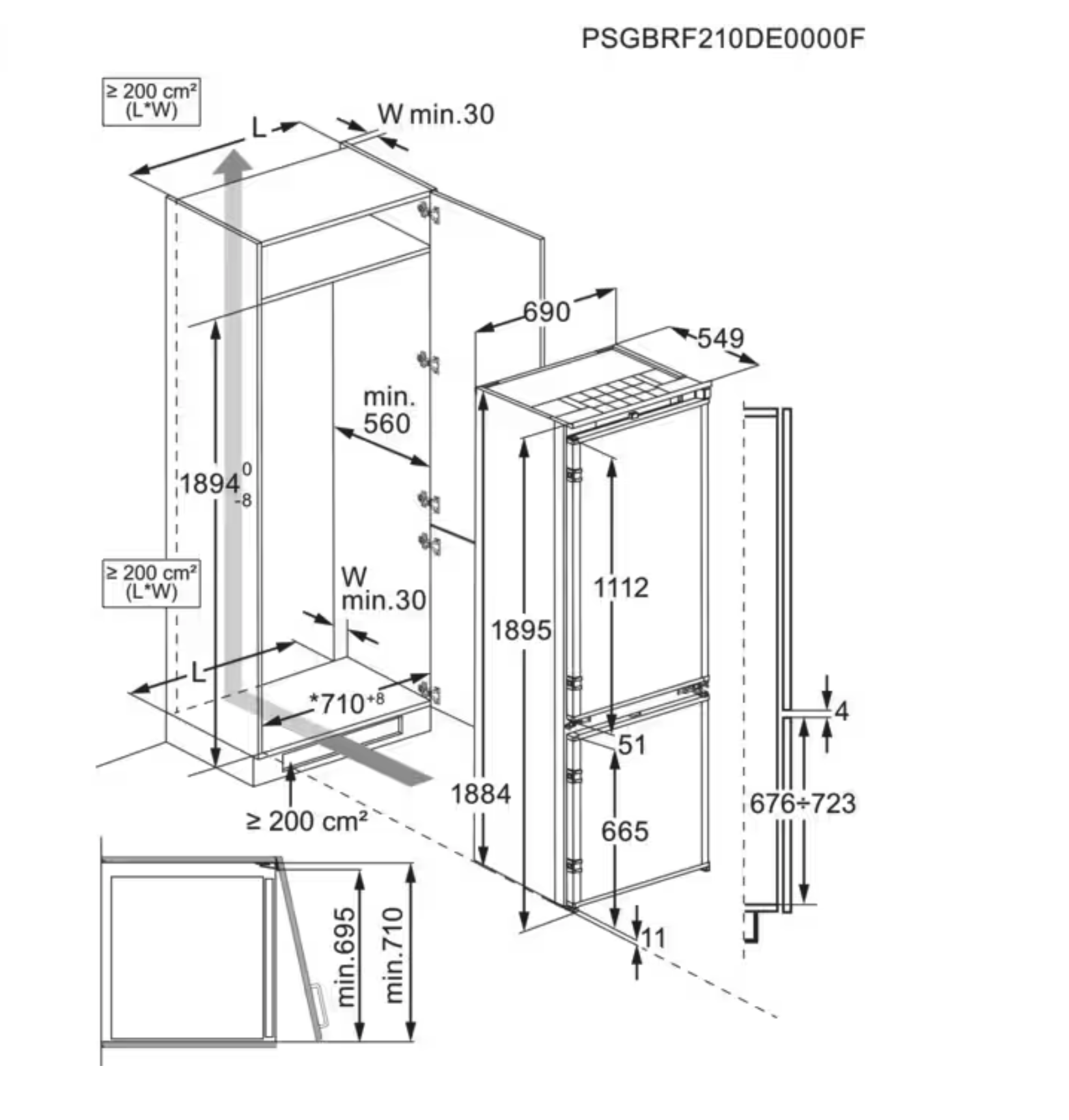 ELECTROLUX ENG7TE75S 700 koel-/vriescombinatie - 189cm