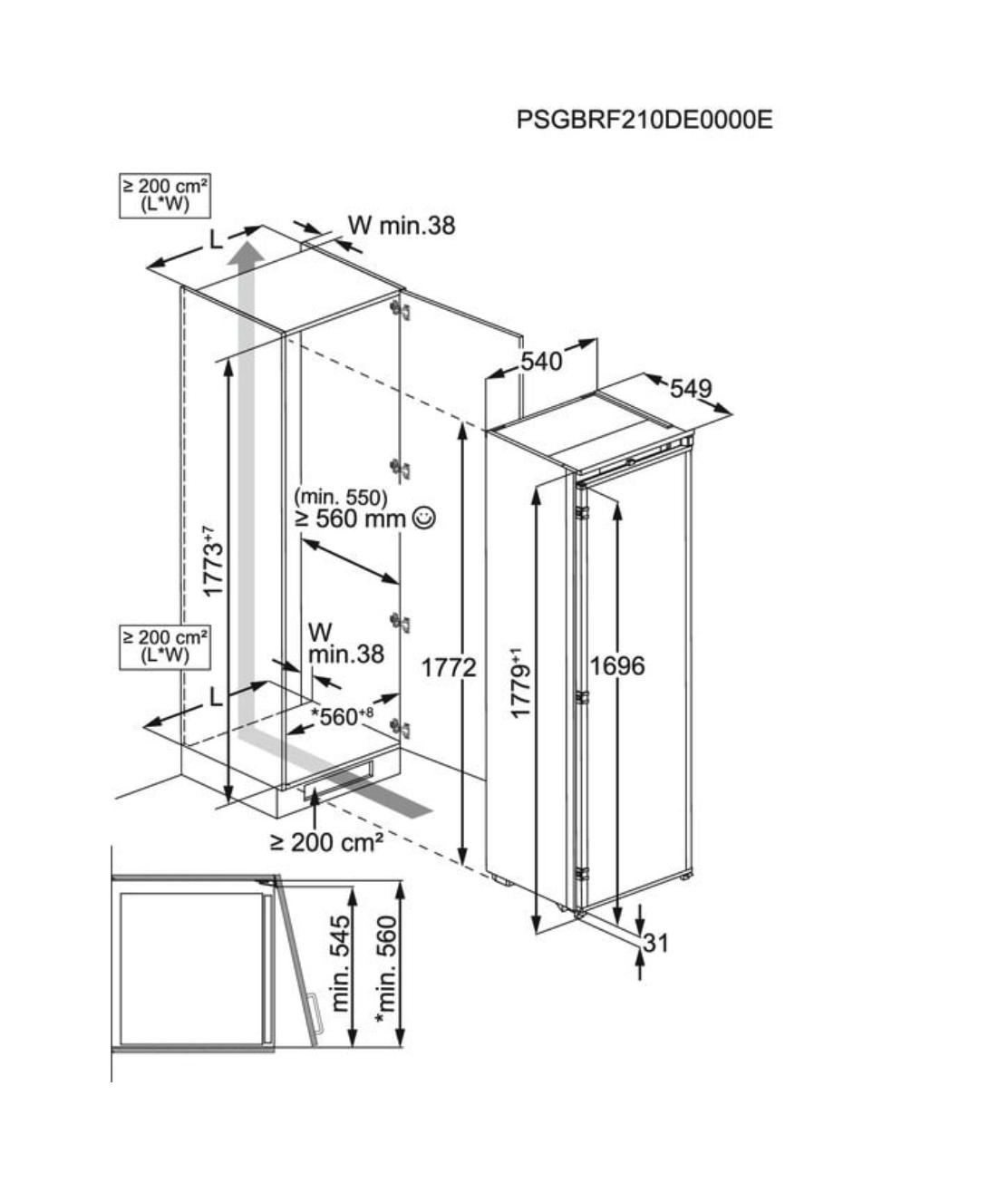 ELECTROLUX ERD6DE18S1 600  koelkast zonder vriesvak - 177cm