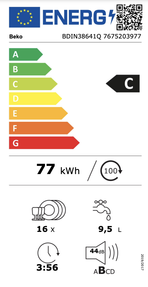 BEKO BDIN38641Q vaatwasser volledig integreerbaar