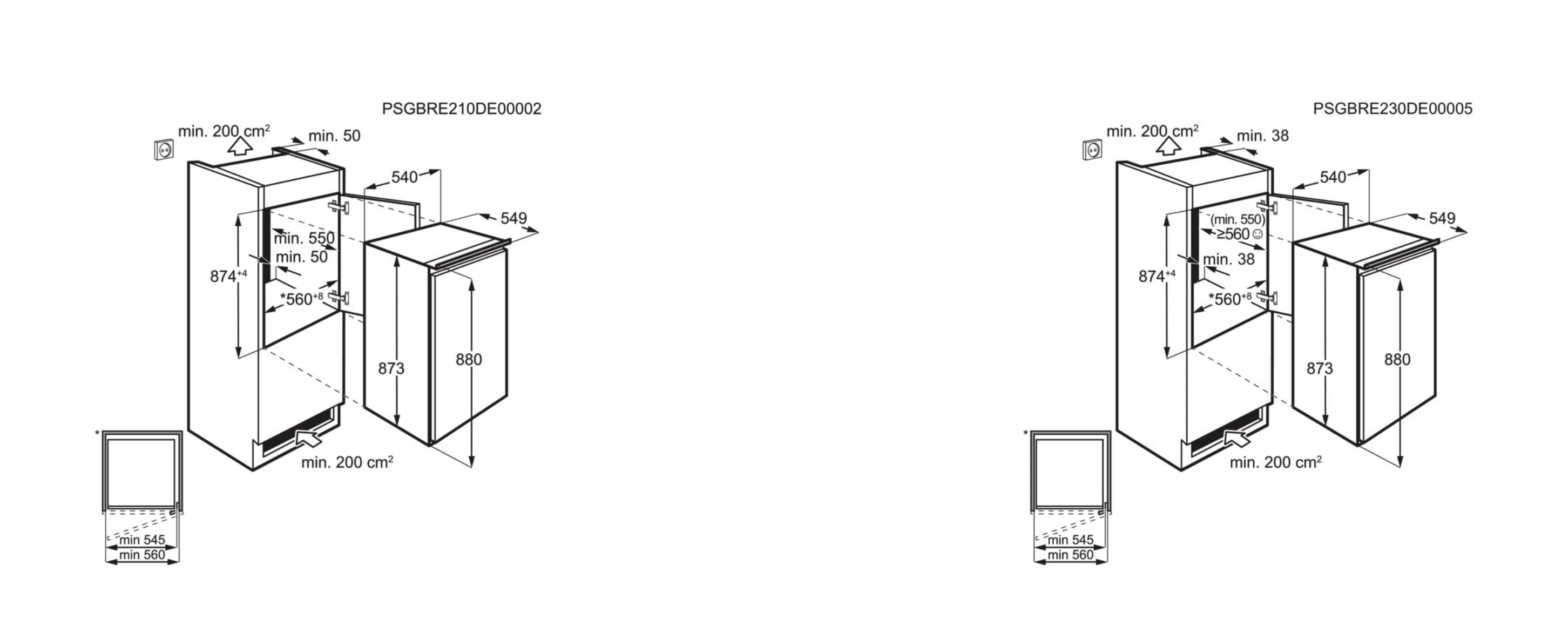 ELECTROLUX LFB2AE88S1 500 koelkast met vriesvak  - 88cm