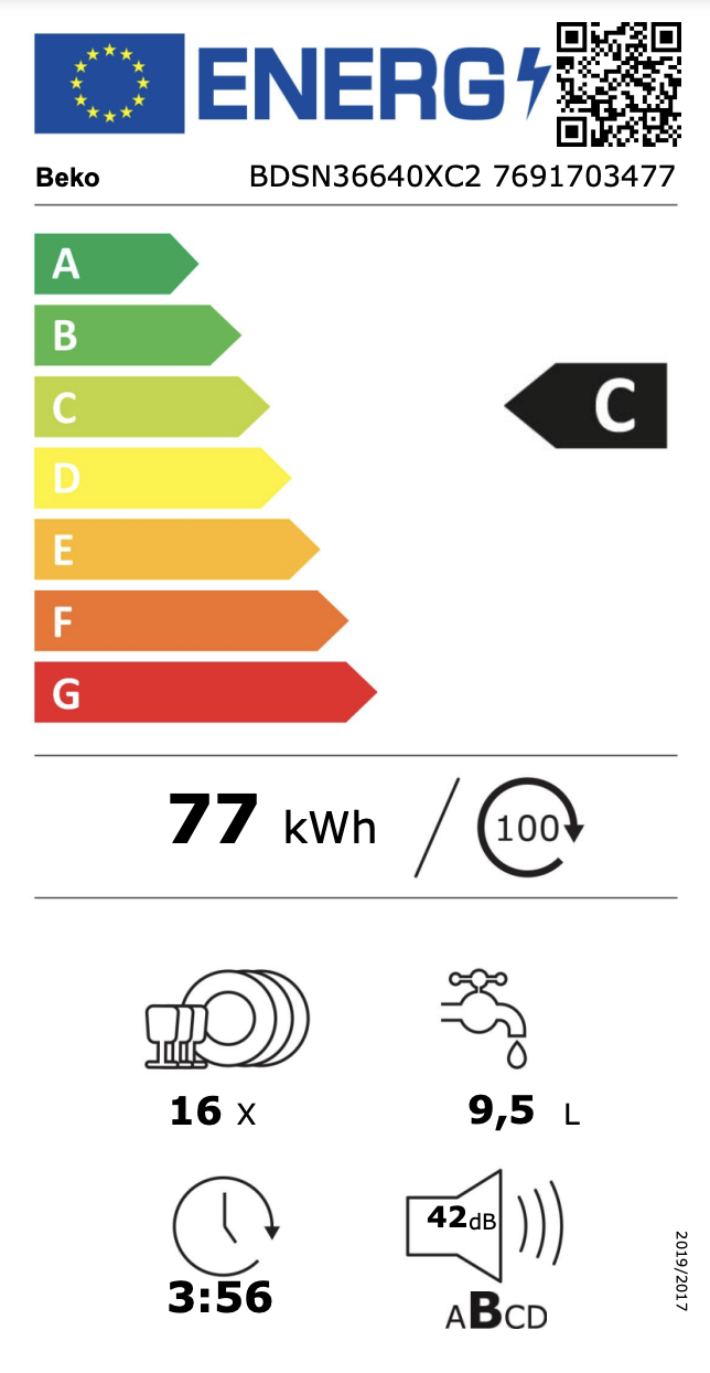 BEKO BDSN36640XC2 vaatwasser met bedieningspaneel
