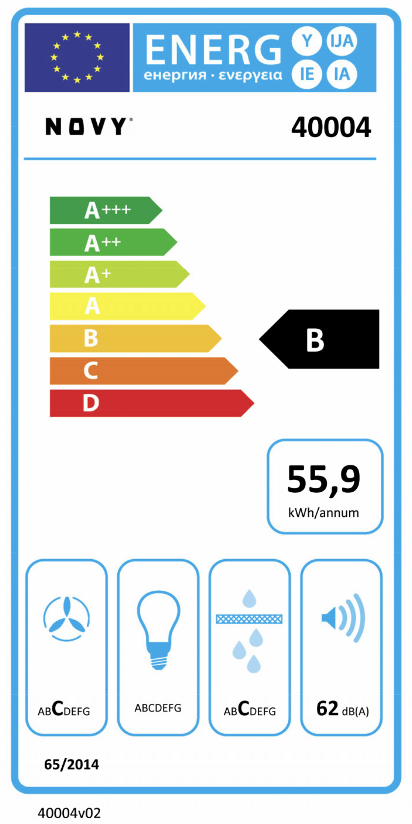 NOVY 40004 kookplaat met afzuiging - 87cm