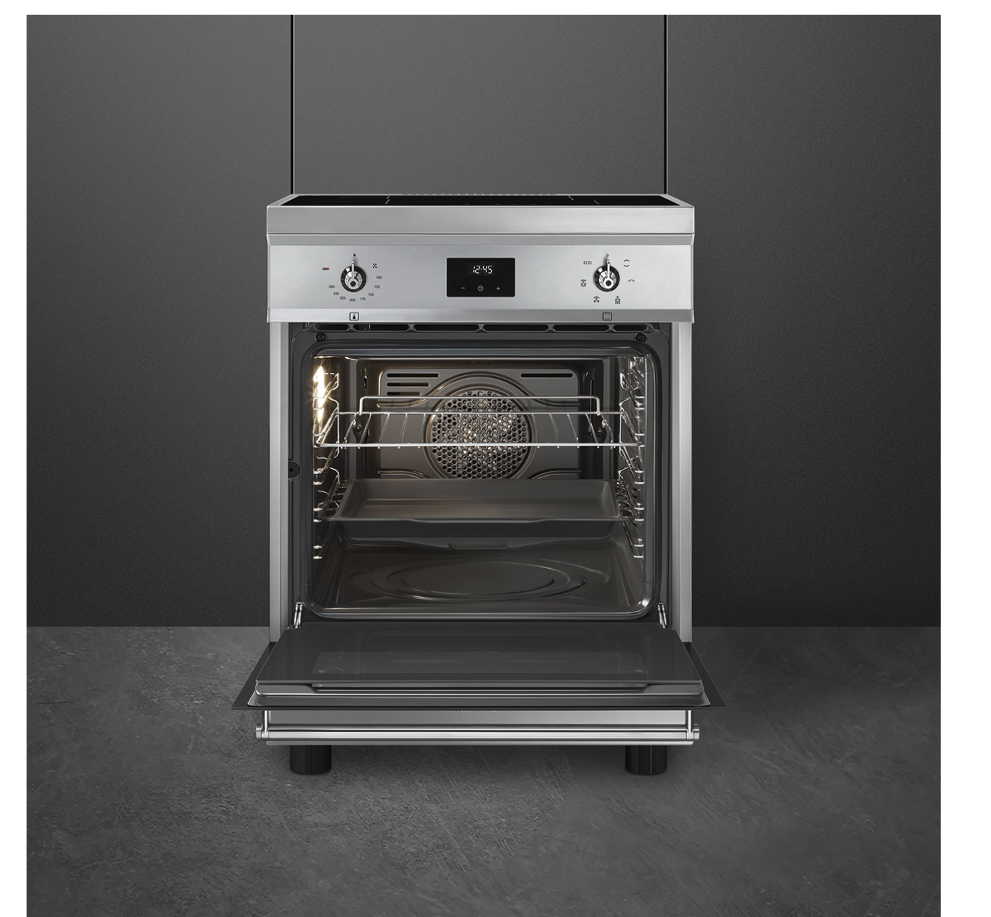 SMEG C6IMXT2 fornuis met inductie kookplaat - 60cm