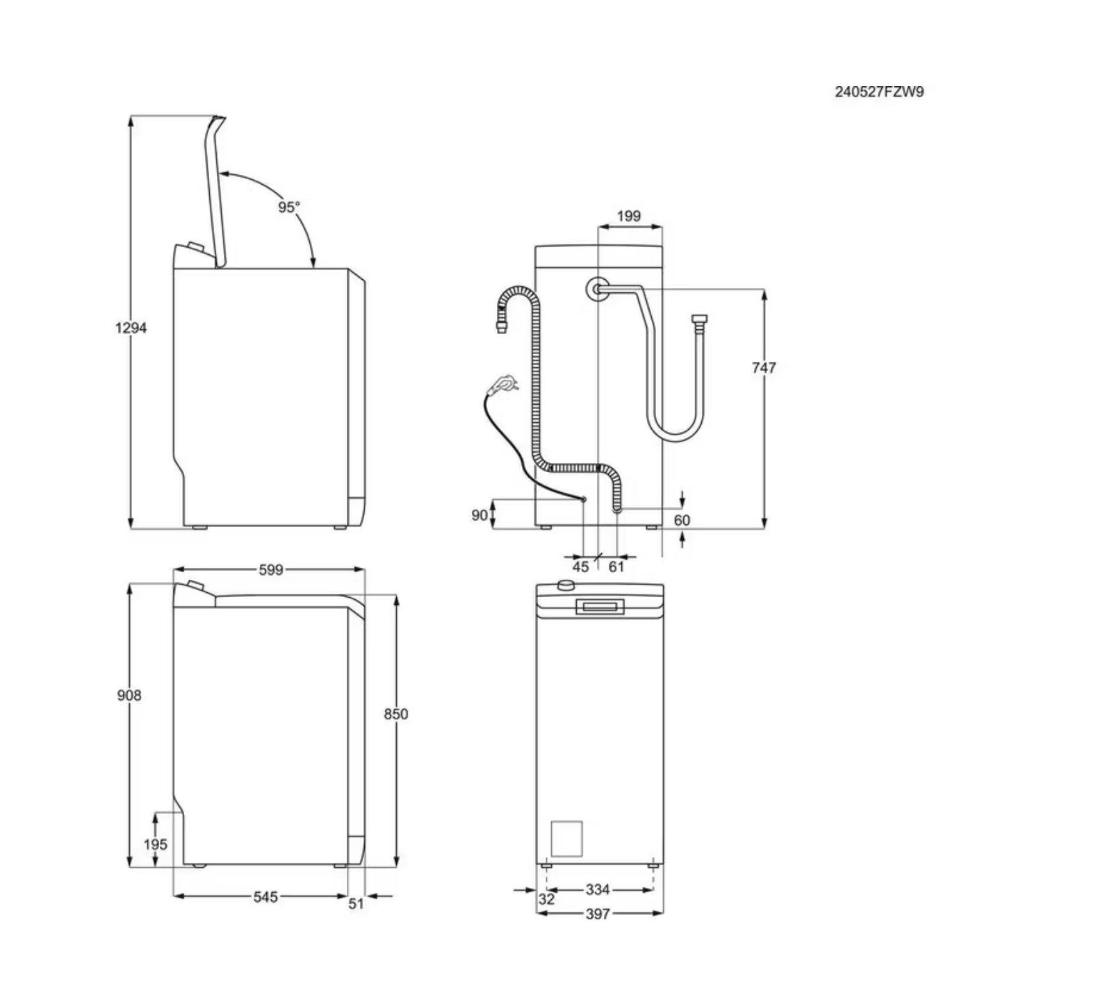 AEG LTR6ECO 6000 wasmachine - bovenlader