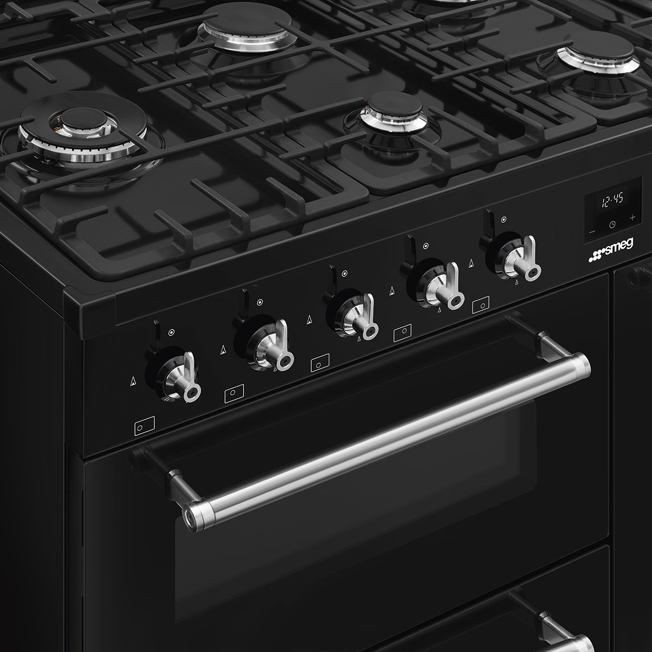 SMEG CX113GMBL fornuis met gaskookplaat - 110cm