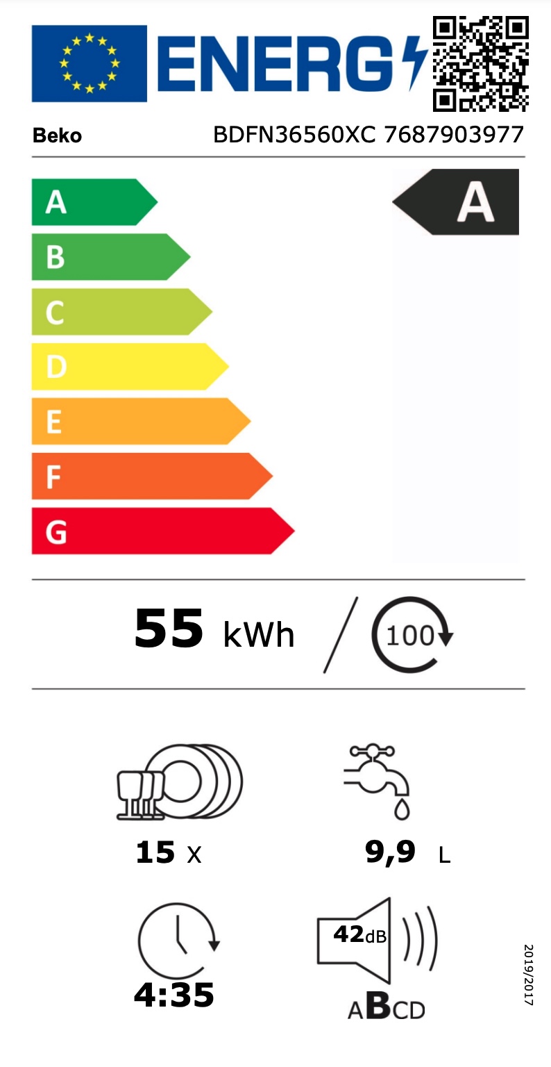 BEKO BDFN36560XC vrijstaande vaatwasser