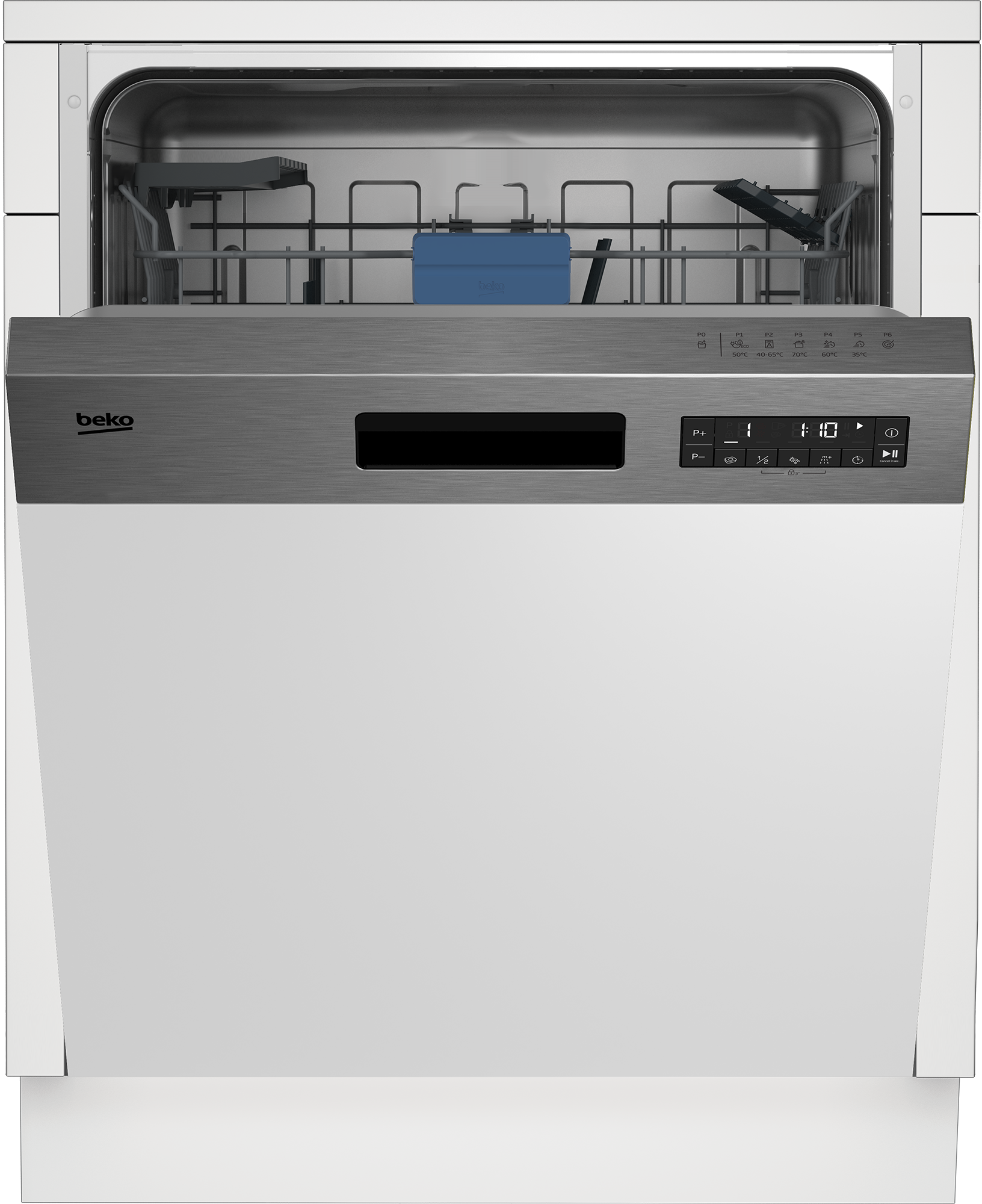 BEKO BDSN26430X vaatwasser met bedieningspaneel