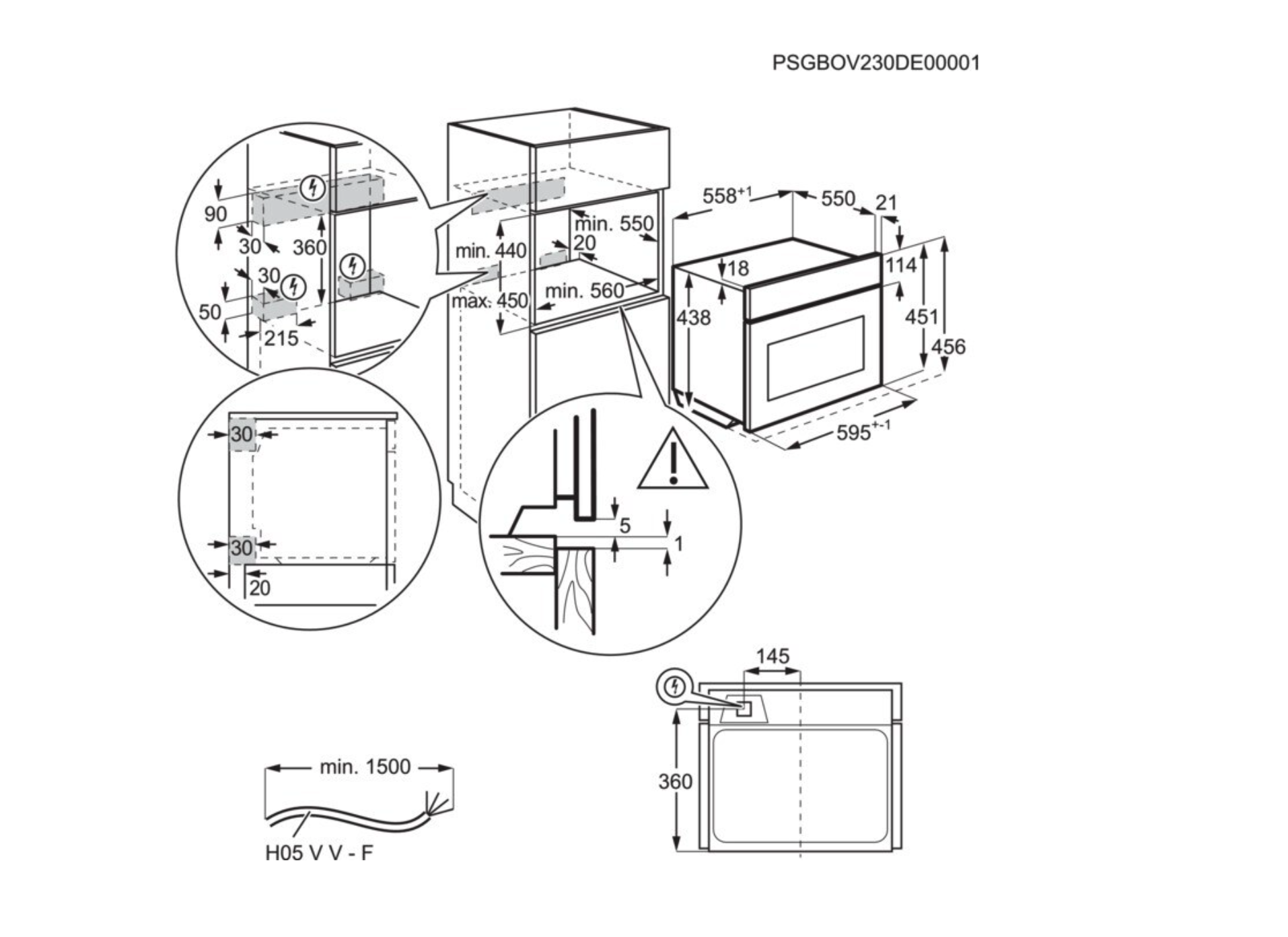 AEG TP8SK721B 8000 multifunctionele oven met stoom - 45cm