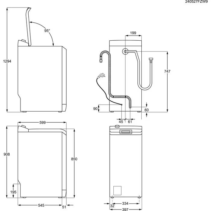 AEG LTR6ECO 6000 wasmachine - bovenlader