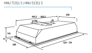 BEKO HNU51311S inbouwgroep - 53cm