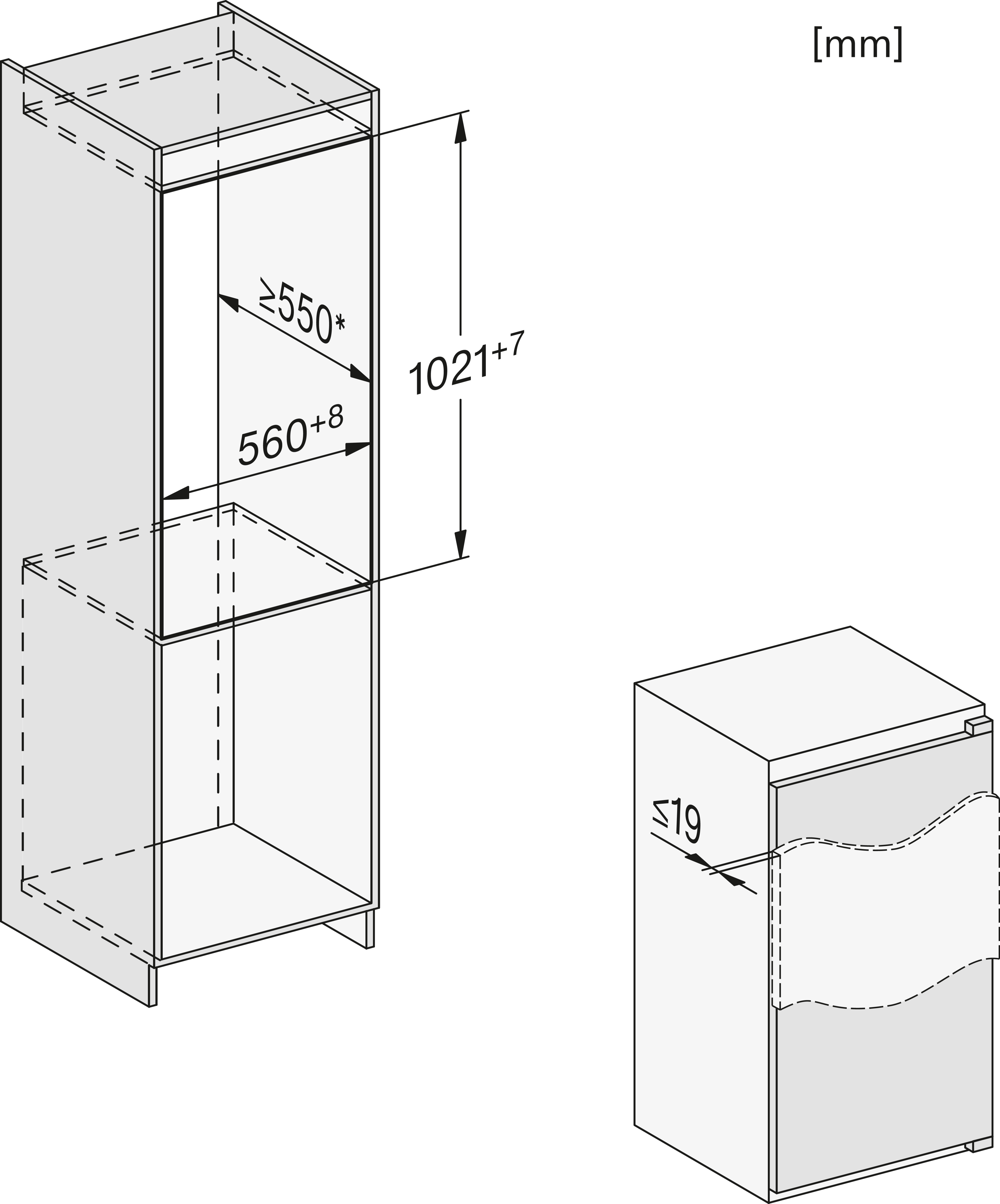 MIELE K7216E koelkast met vriesvak  - 102cm