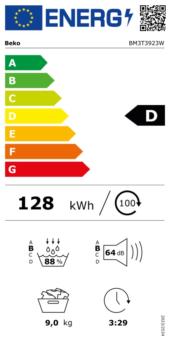 BEKO BM3T3923W droogkast