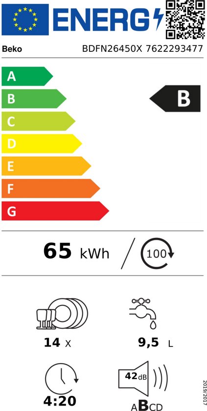 BEKO BDFN26450X vrijstaande vaatwasser