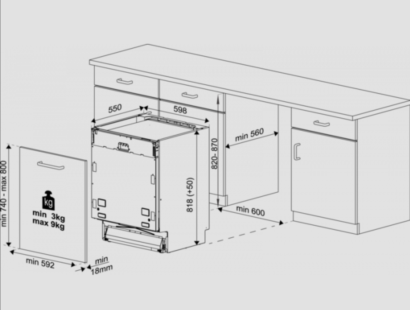 BEKO BDIN16430 vaatwasser volledig integreerbaar
