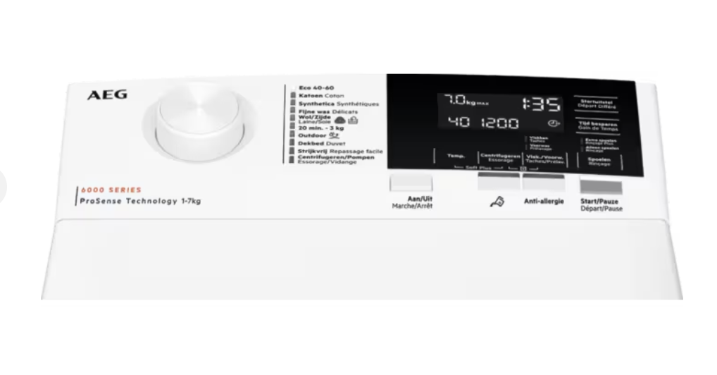 AEG LTR6ECO 6000 wasmachine - bovenlader