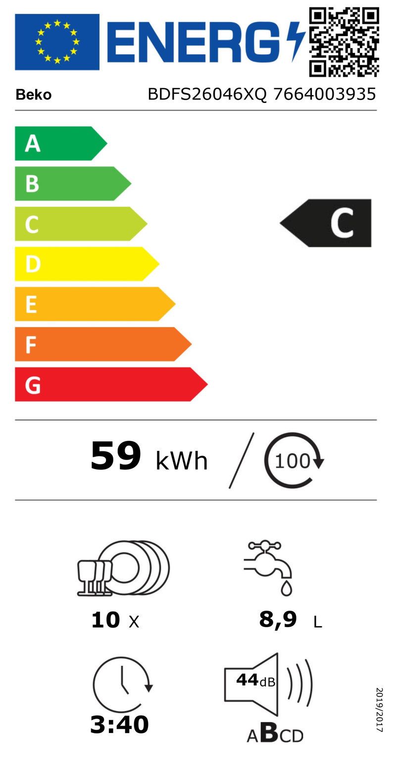 BEKO BDFS26046XQ vrijstaande vaatwasser