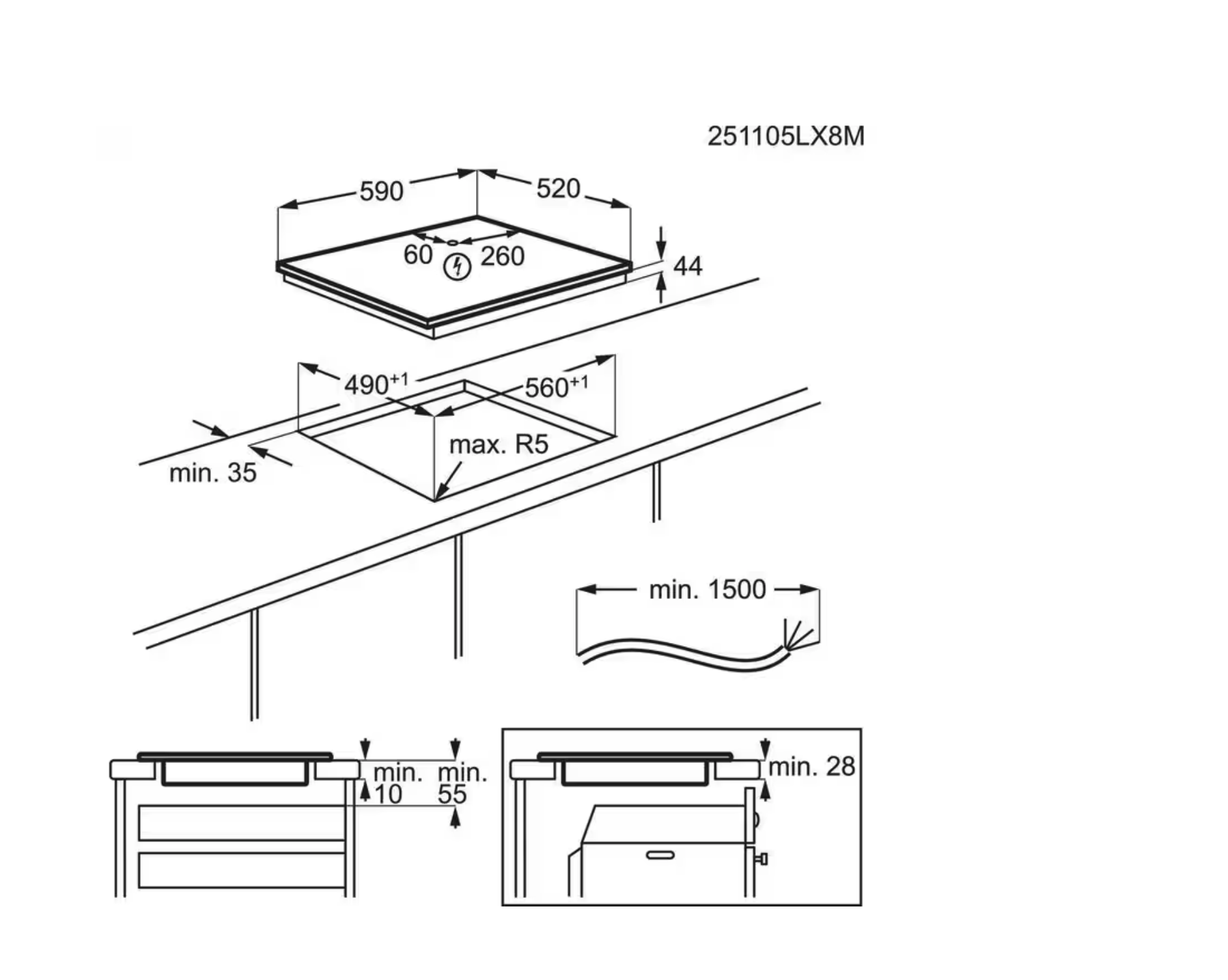 AEG TO64IB00FZ inductiekookplaat - 60cm