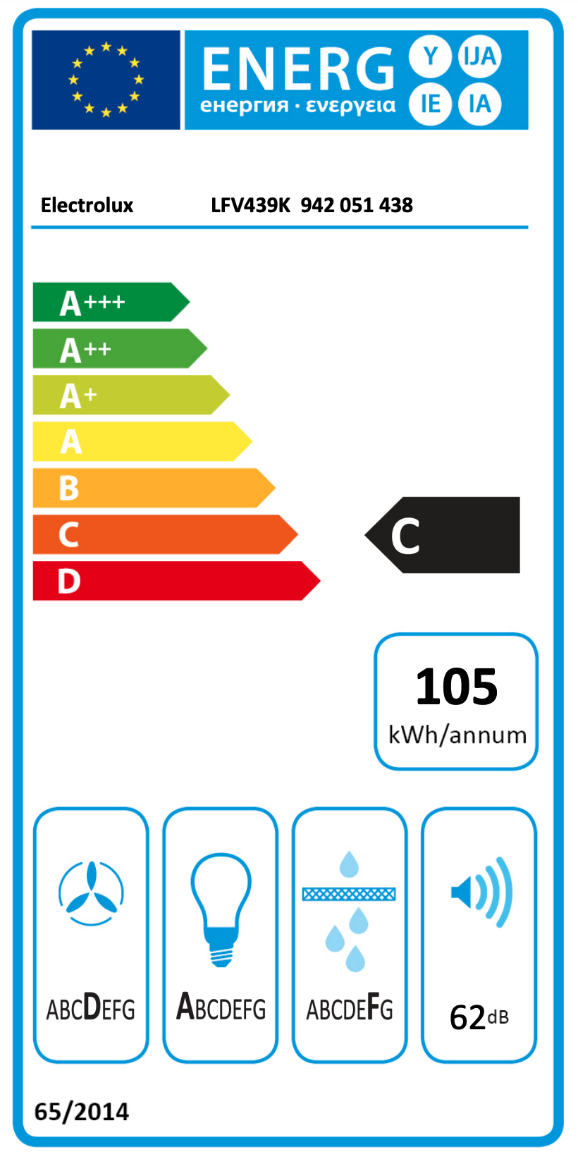 ELECTROLUX LFV439K 700 headfree dampkap - 90cm