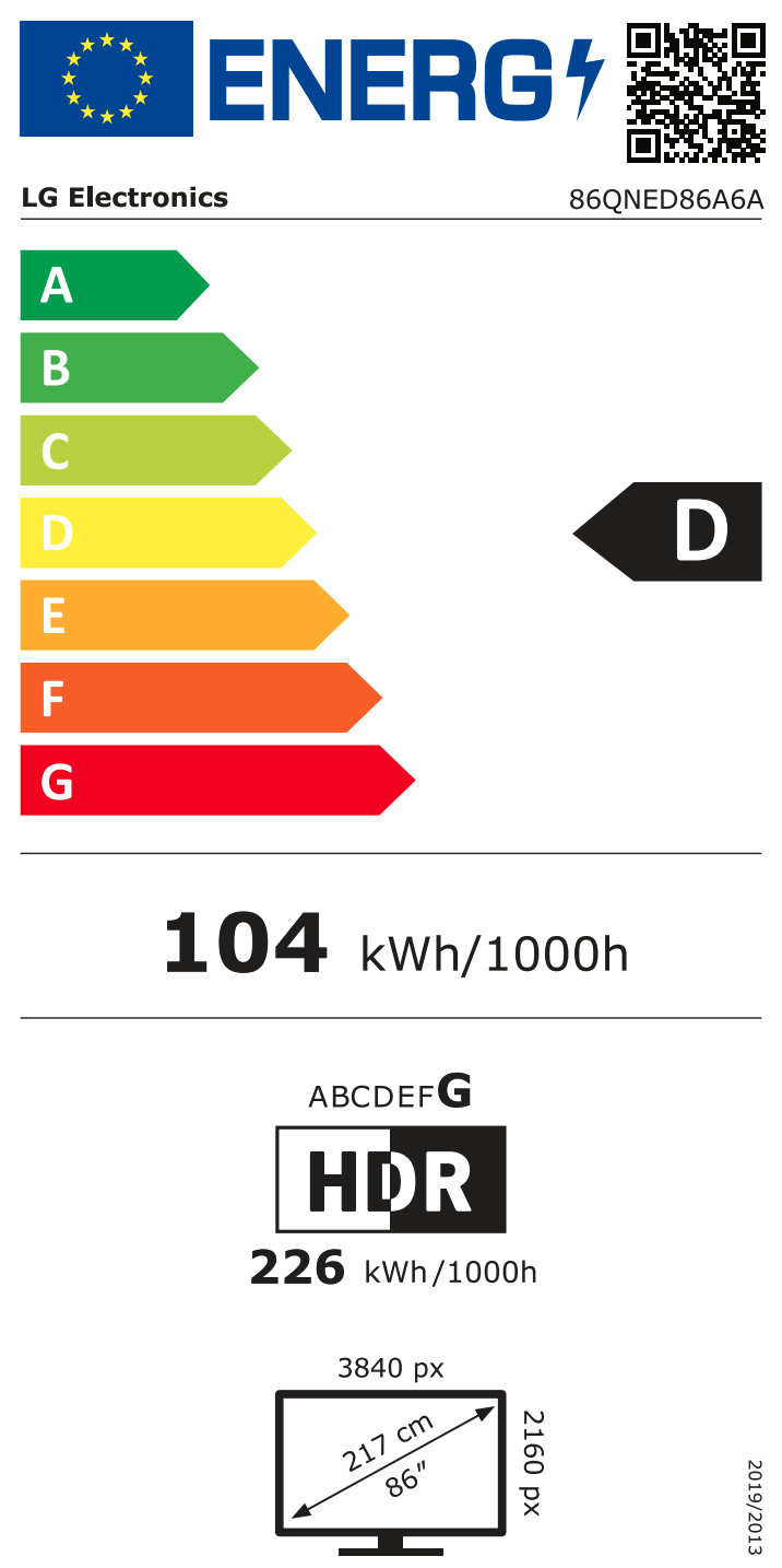 LG CE 86QNED86A6A televisie 4K UHD - 86"