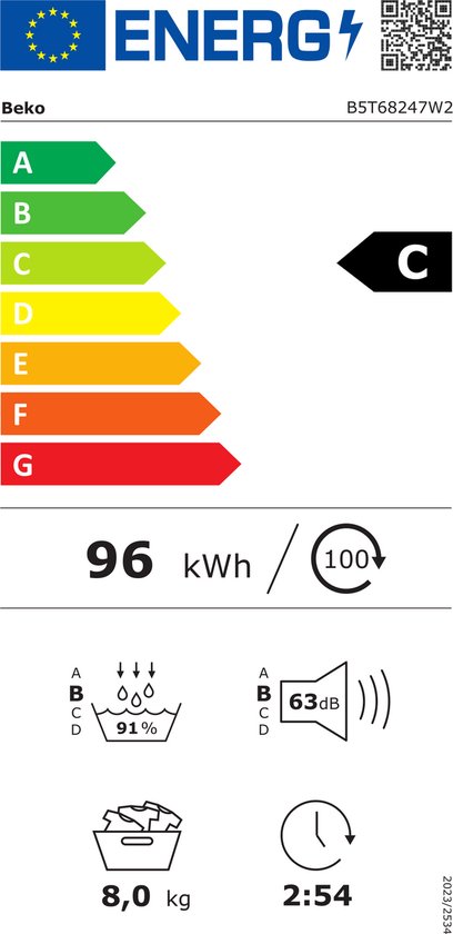  B5T68247W2 droogkast - warmtepomp