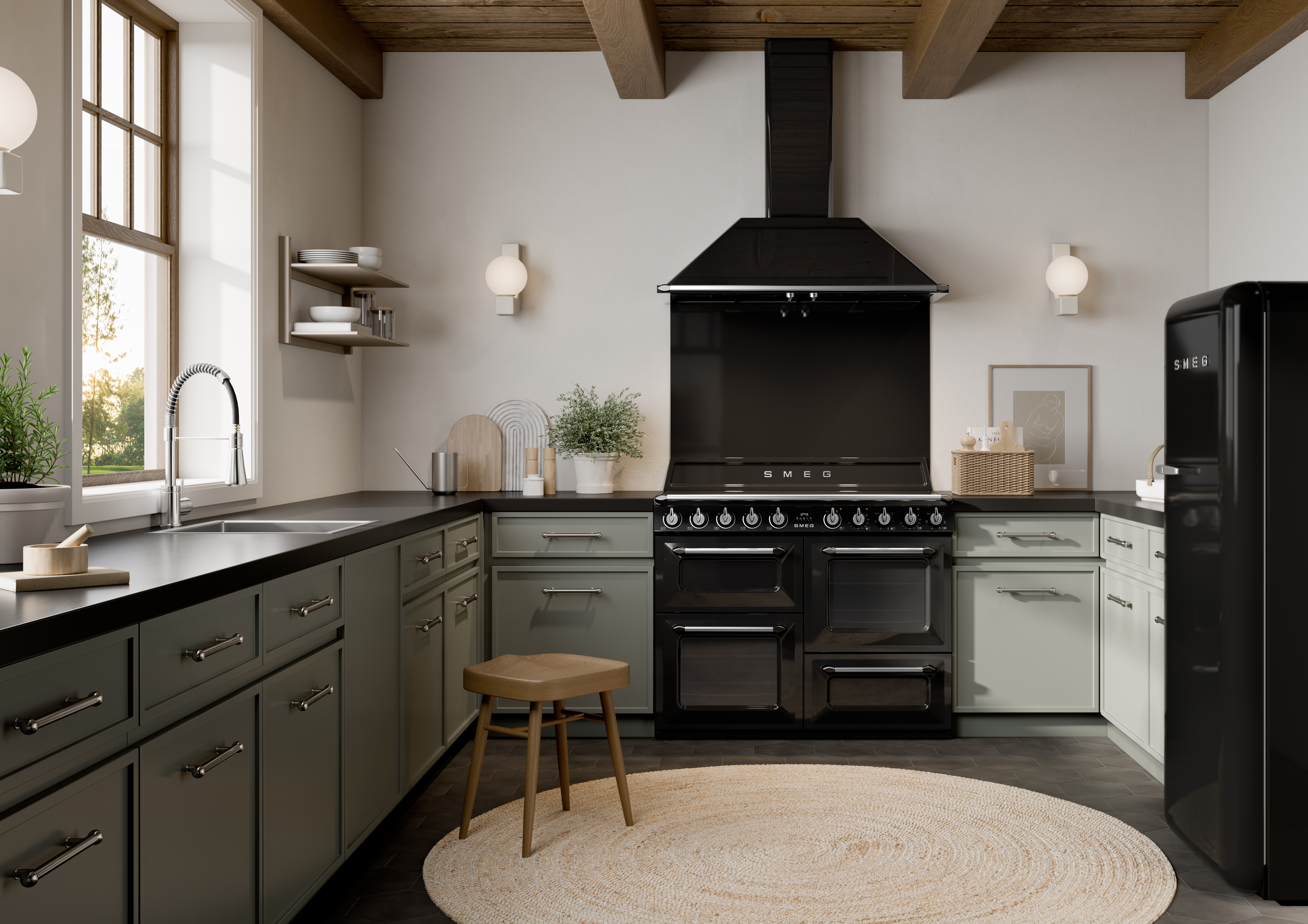 SMEG TR4110IBL2 fornuis met inductie kookplaat - 110cm