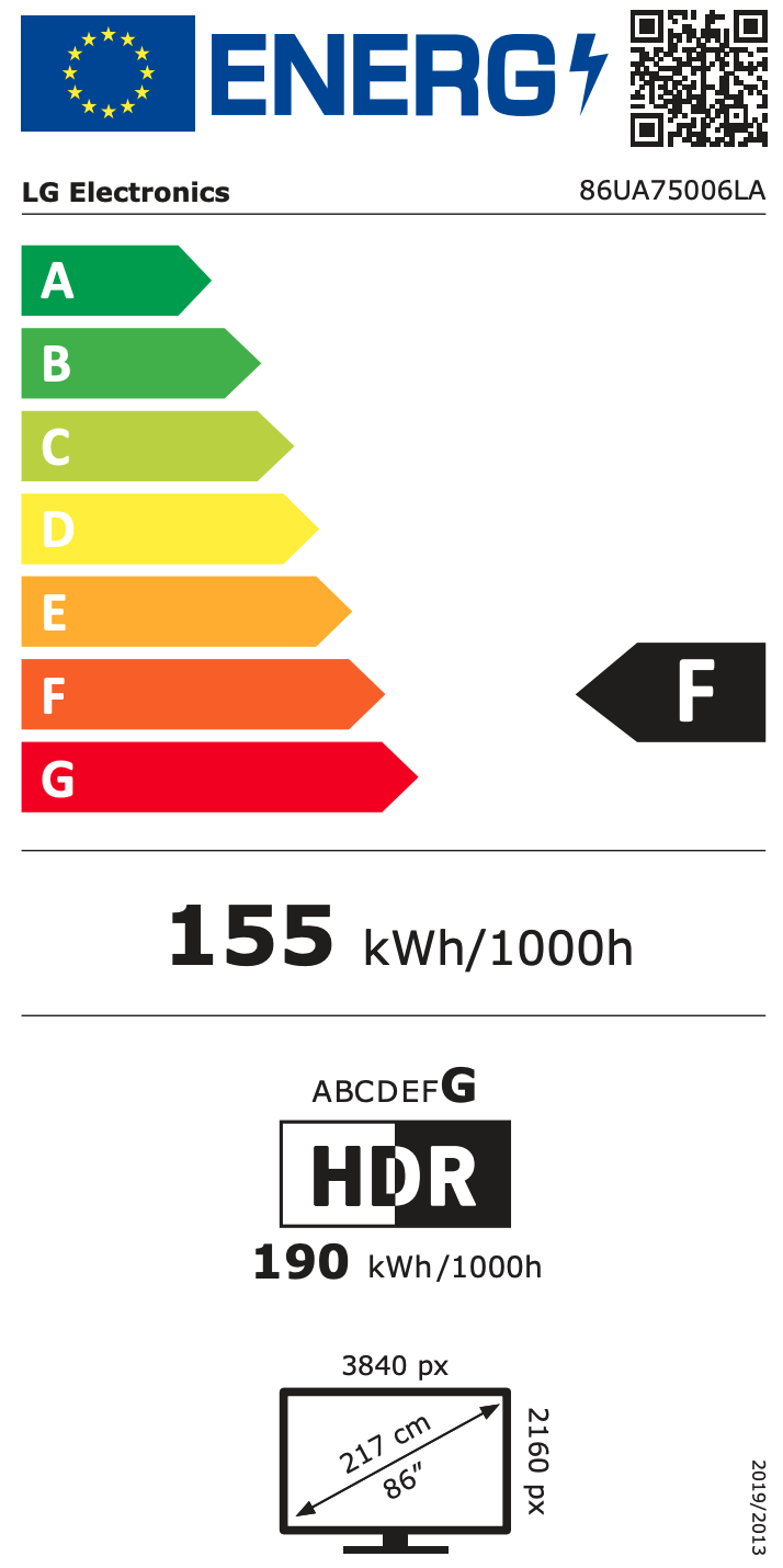 LG CE 86UA75006LA televisie 4K UHD - 86"