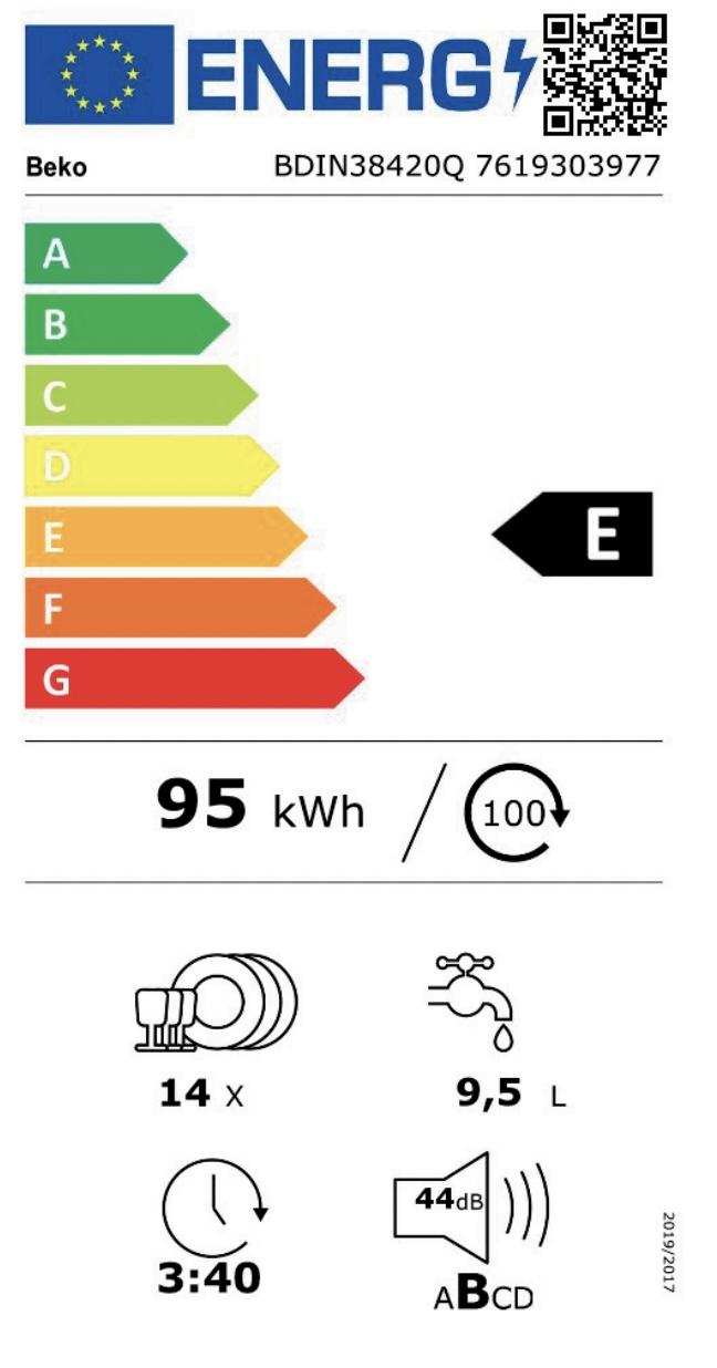 BEKO BDIN38440 vaatwasser volledig integreerbaar