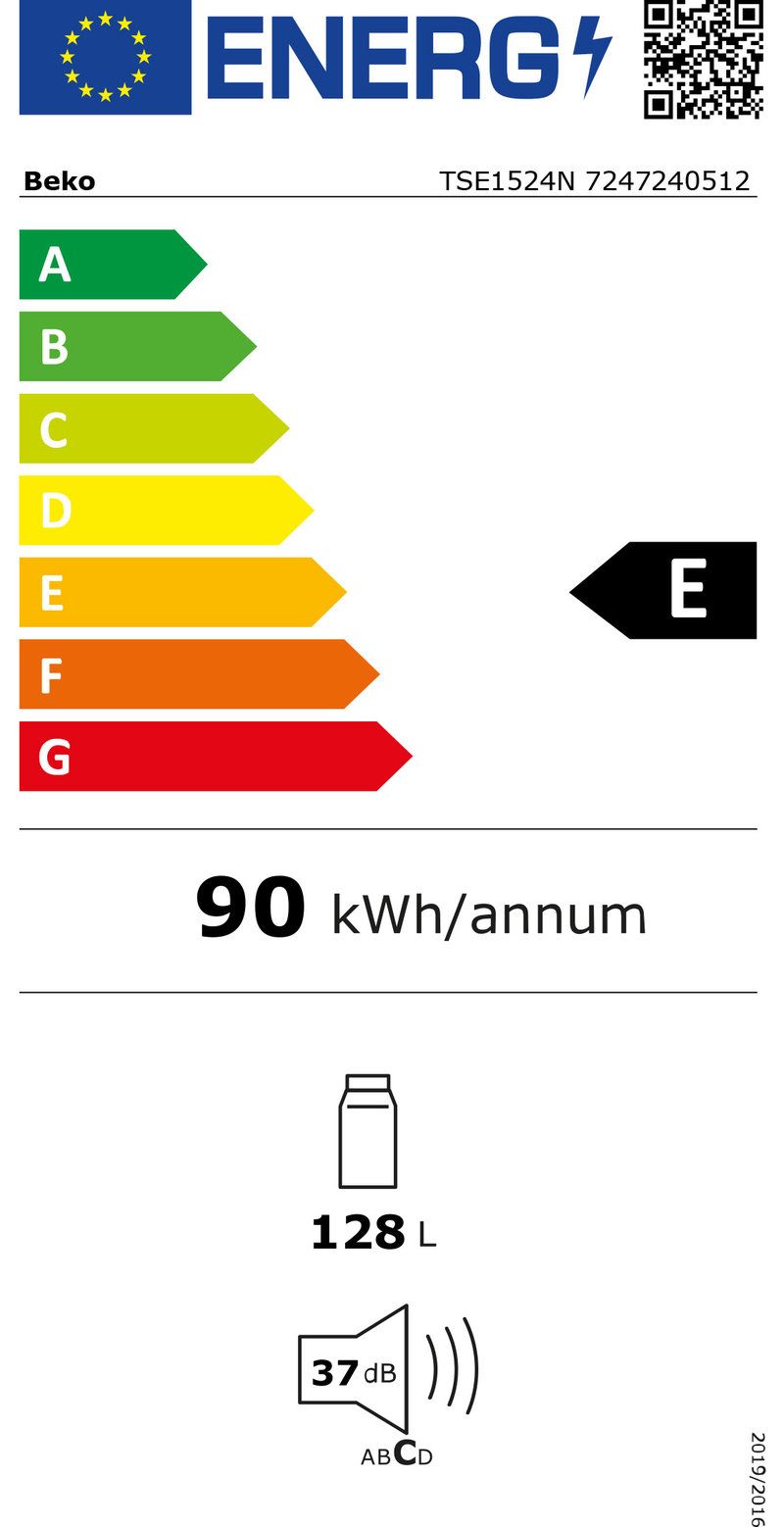 BEKO TSE1524N vrijstaande koelkast zonder vriesvak - 84cm