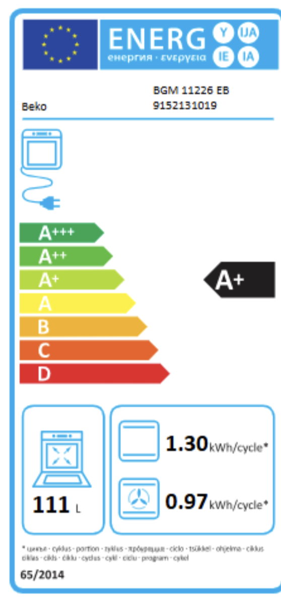BEKO BGM11226EB fornuis met gaskookplaat - 90cm