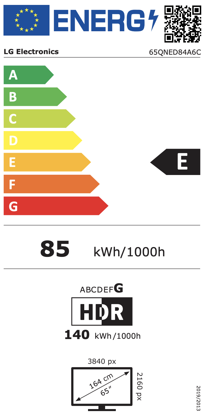 LG CE 65QNED84A6C televisie 4K UHD - 65"