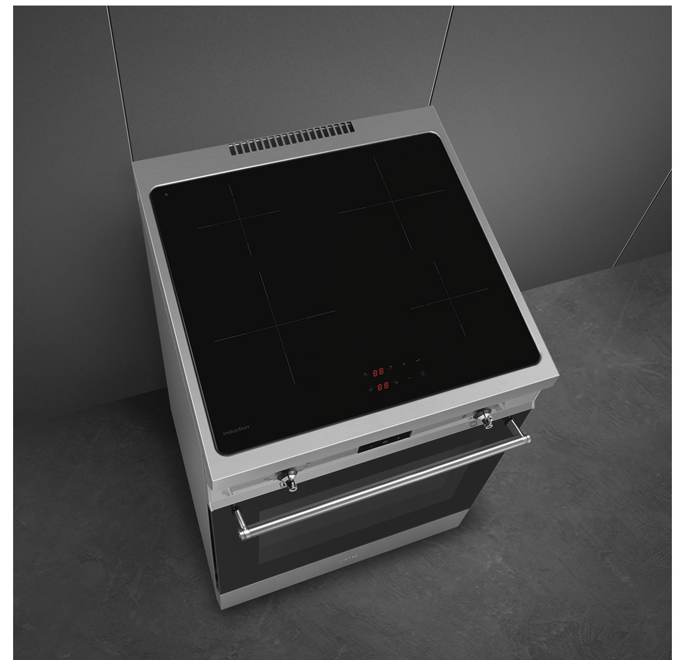 SMEG C6IMXT2 fornuis met inductie kookplaat - 60cm