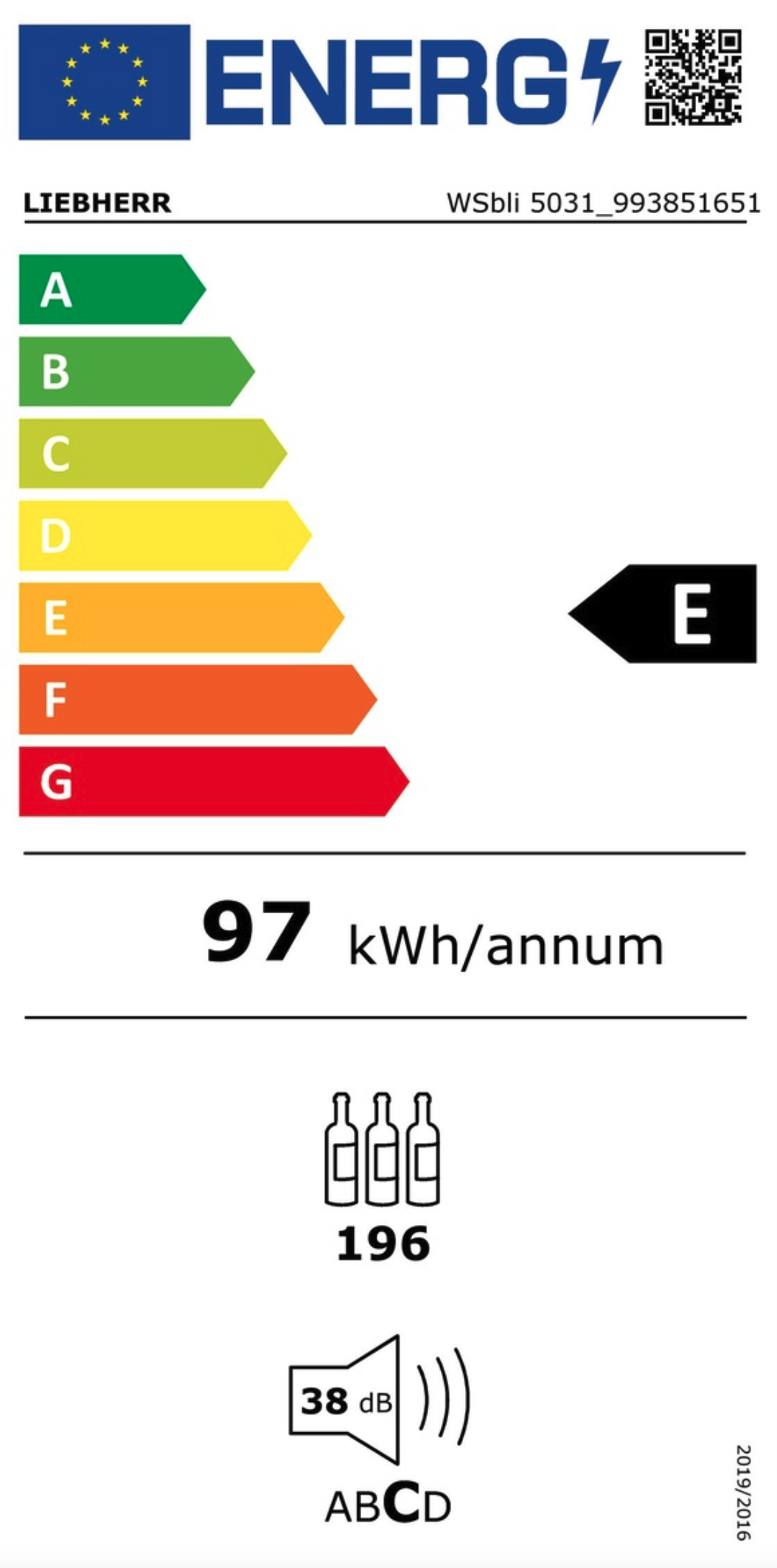 LIEBHERR WSBLI503120 vrijstaande wijnkoelkast