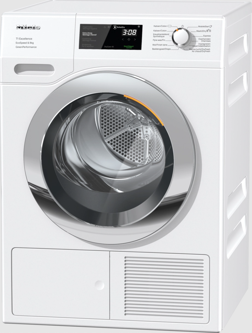MIELE TEF775WP CHROME EDITION 'EXCELLENCE' droogkast - warmtepomp
