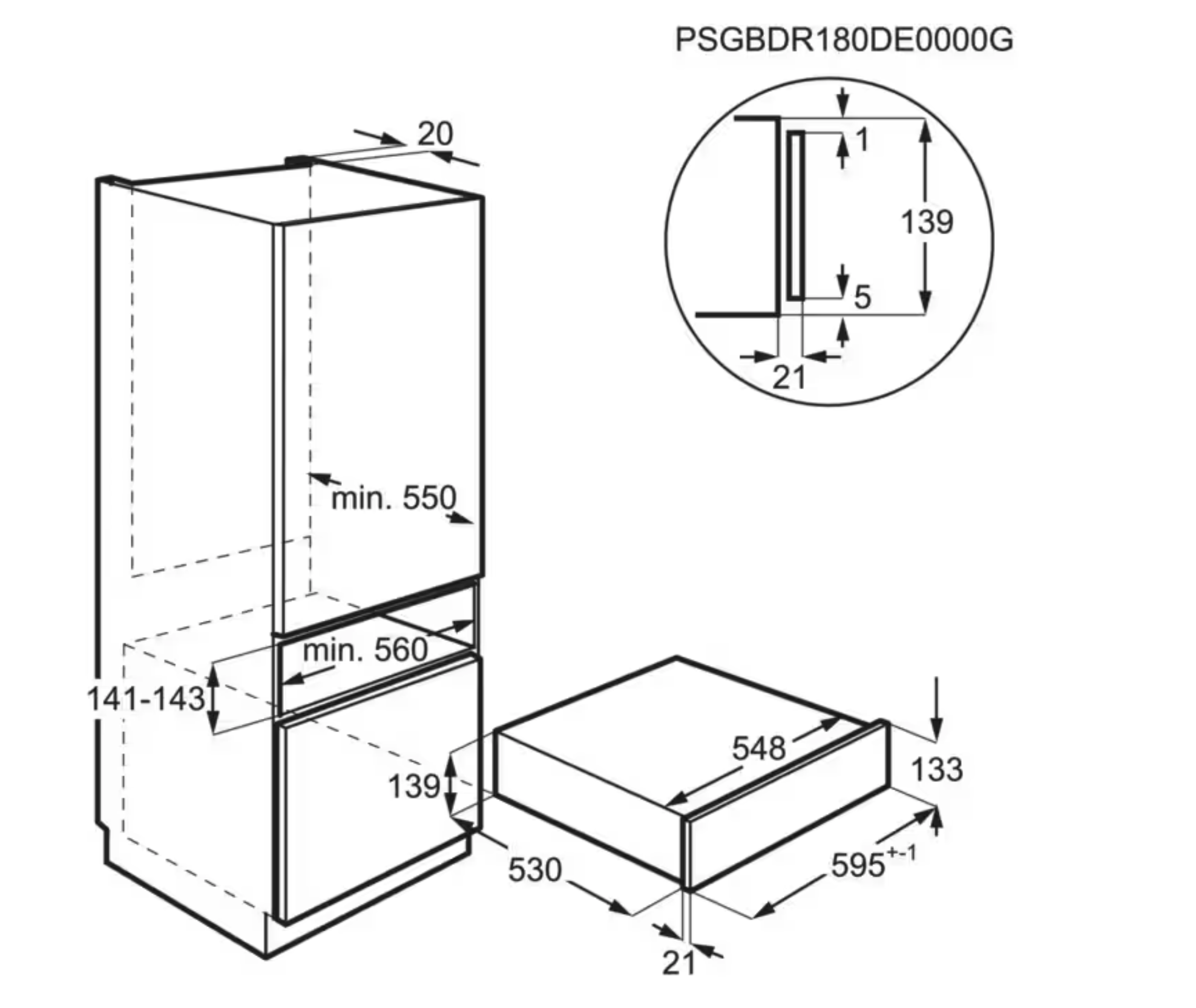 ELECTROLUX LBD4Z 900 warmhoudlade - 14cm