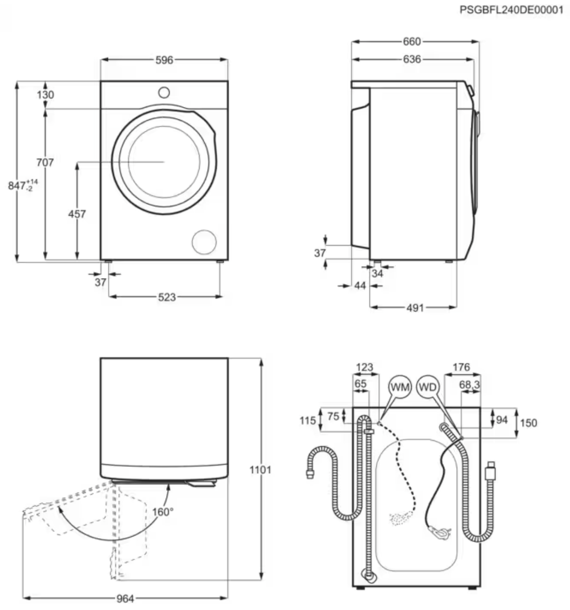 AEG LR86XU946 8000 wasmachine