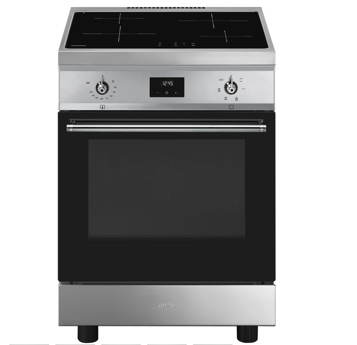 SMEG C6IMXT2 fornuis met inductie kookplaat - 60cm