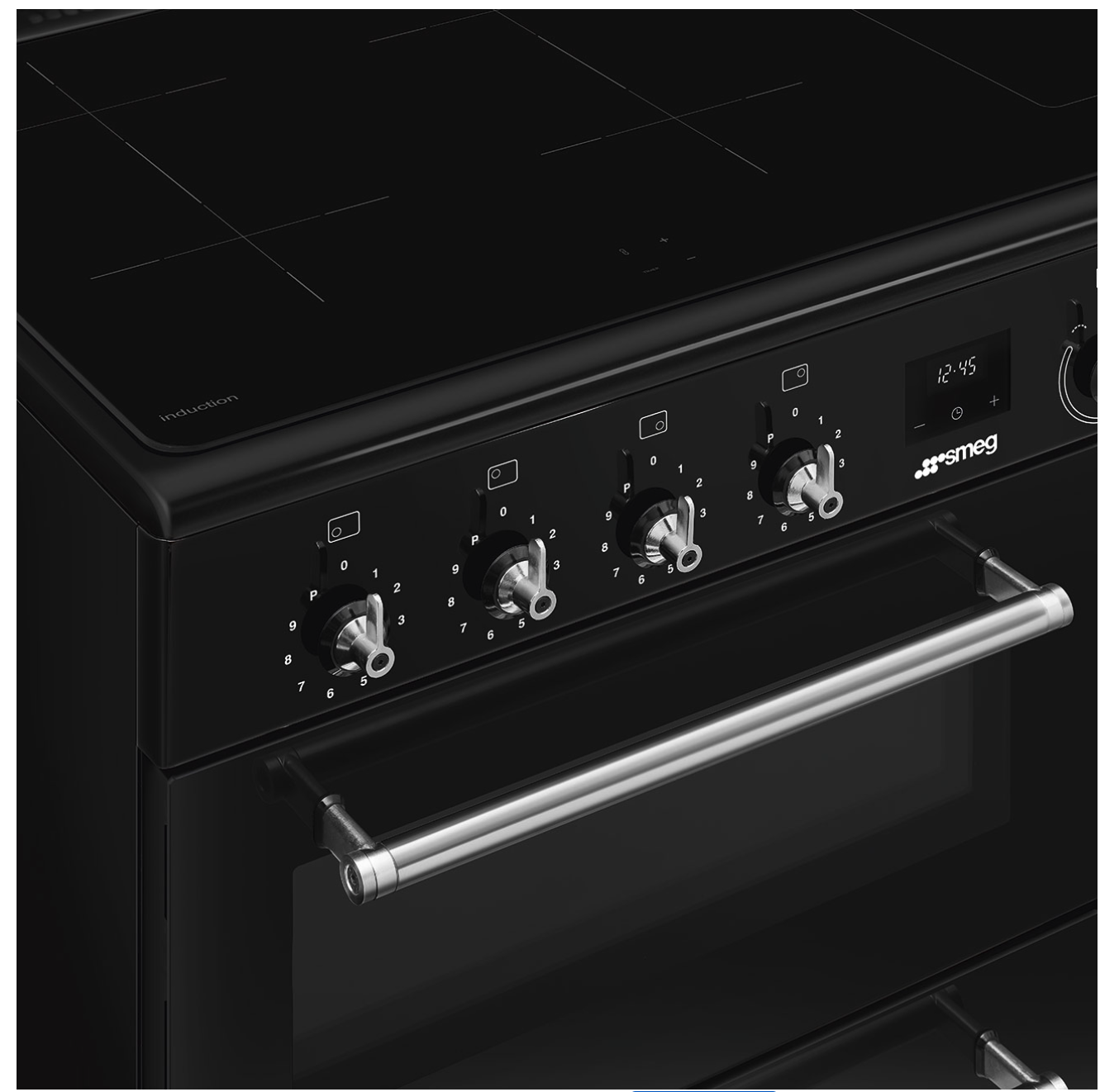 SMEG CX93IMBL fornuis met inductie kookplaat - 90cm