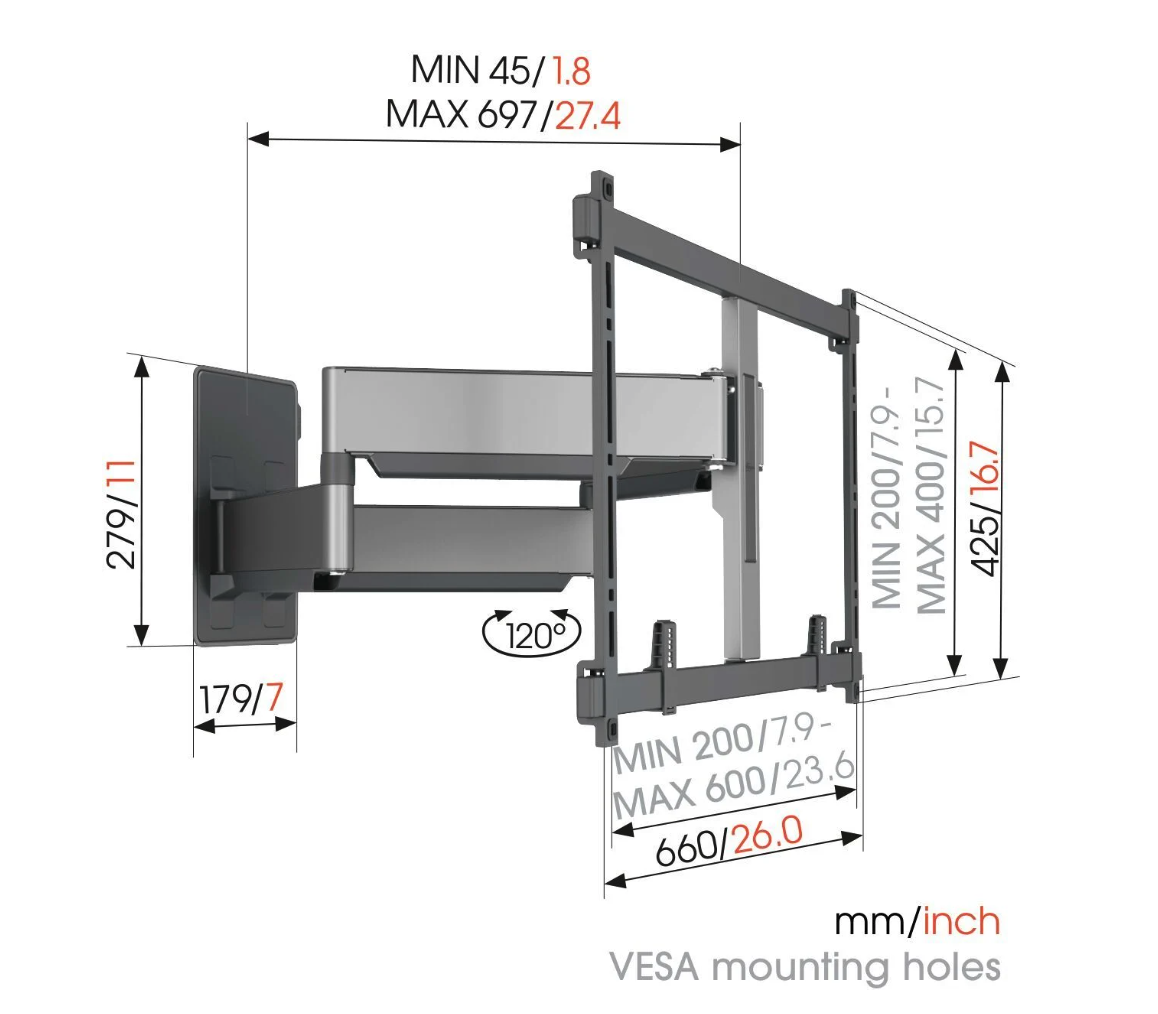 VOGELS TVM5855 draaibare beugel