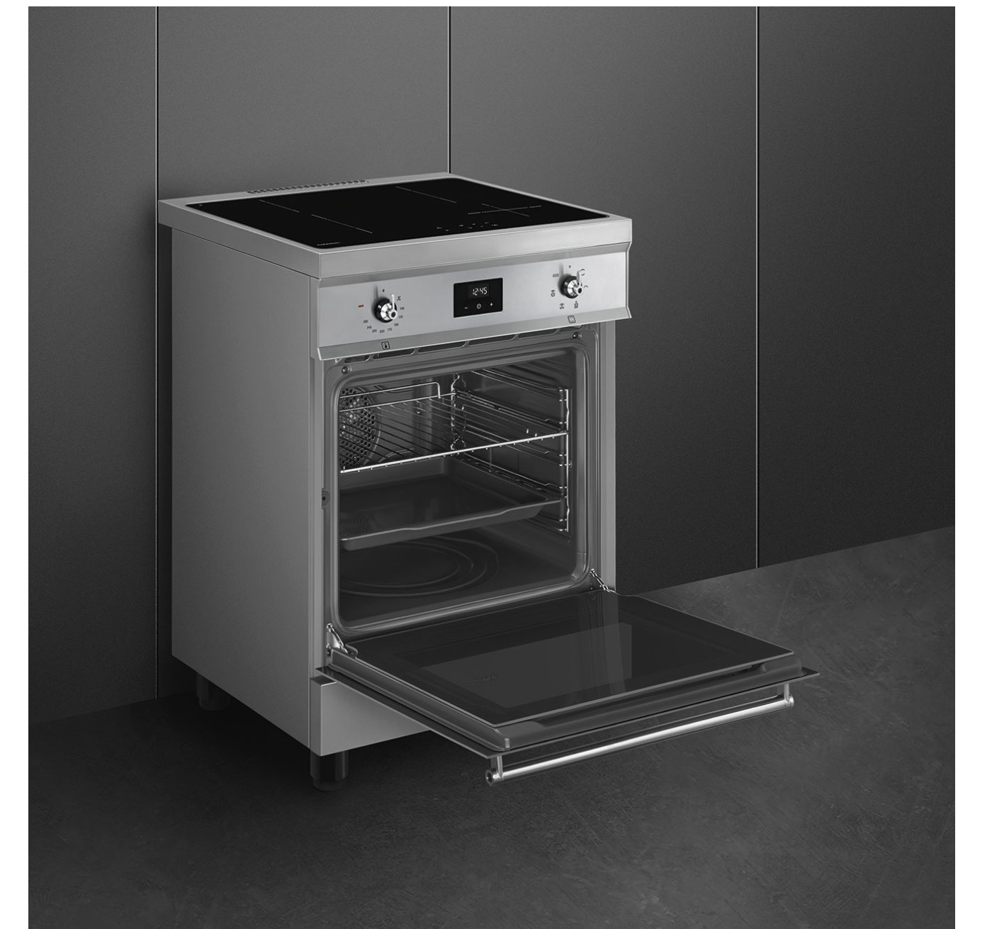 SMEG C6IMXT2 fornuis met inductie kookplaat - 60cm
