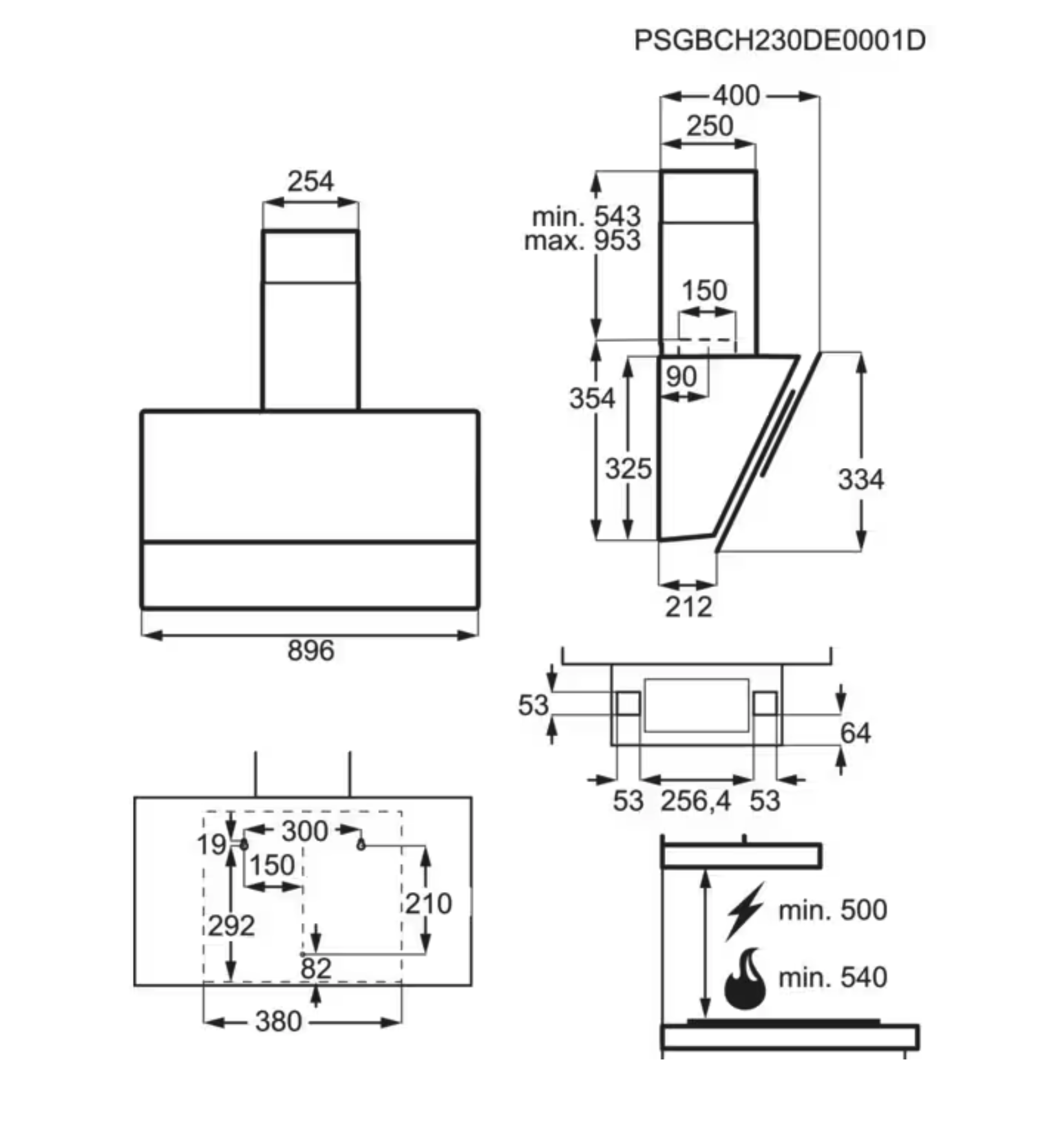 ELECTROLUX LFV629K 700 headfree dampkap - 90cm