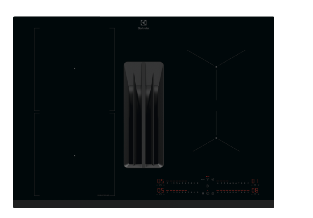 ELECTROLUX KCD73443 600 kookplaat met afzuiging - 71cm