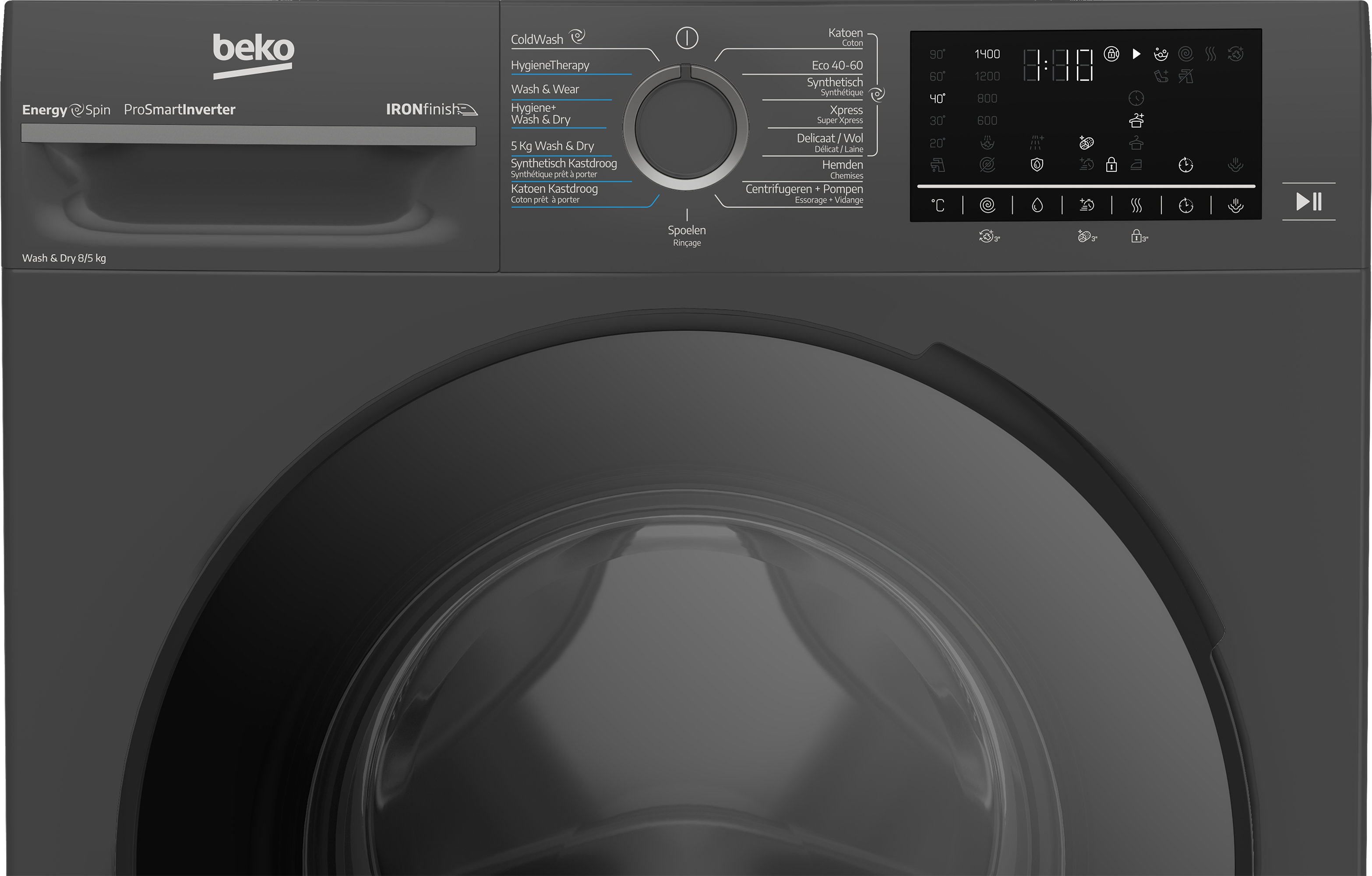 BEKO BM5DFT4841A was- droogcombinatie